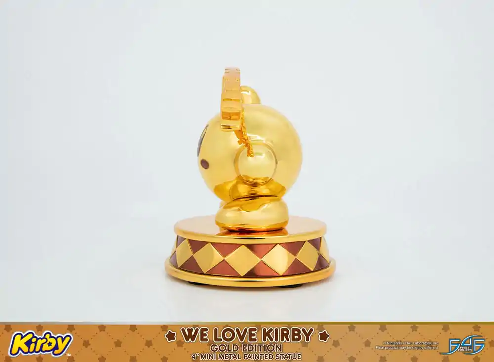 Kirby DieCast Statue We Love Kirby Gold Edition 10 cm Produktfoto