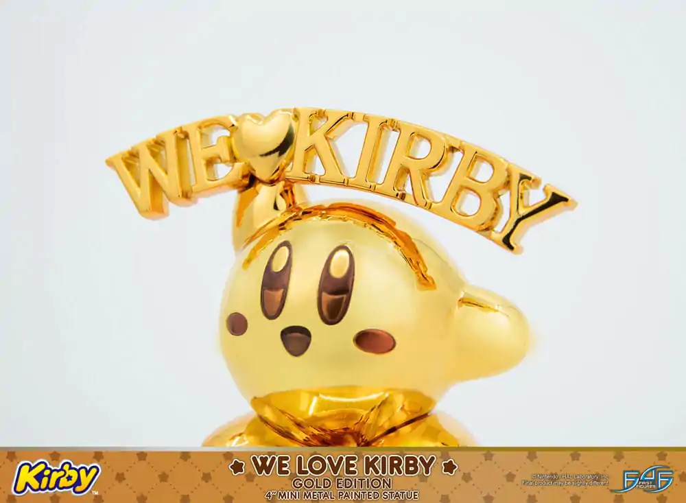 Kirby DieCast Statue We Love Kirby Gold Edition 10 cm Produktfoto