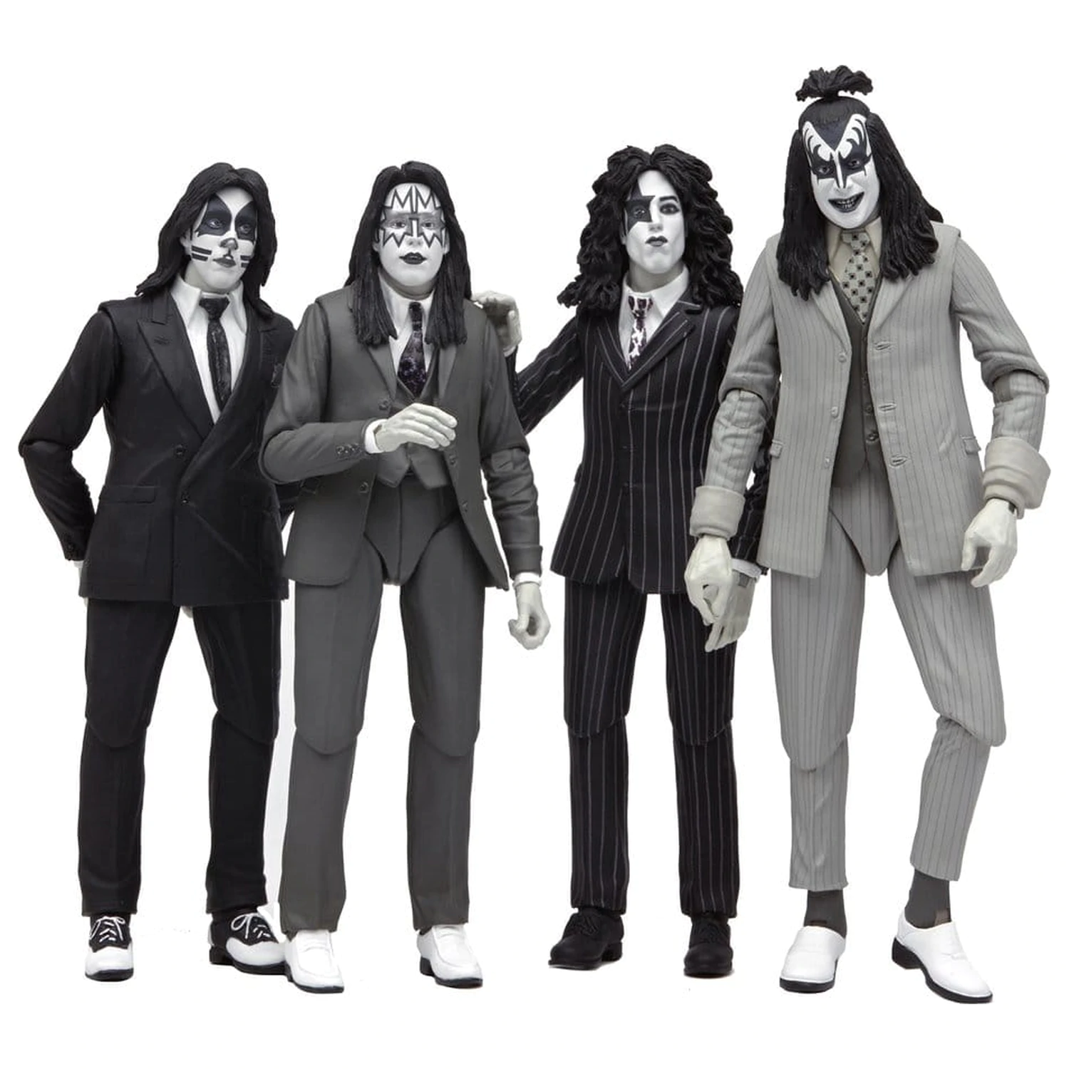 KISS Actionfiguren 4er-Pack Dressed to Kill Album Cover 18 cm Produktfoto