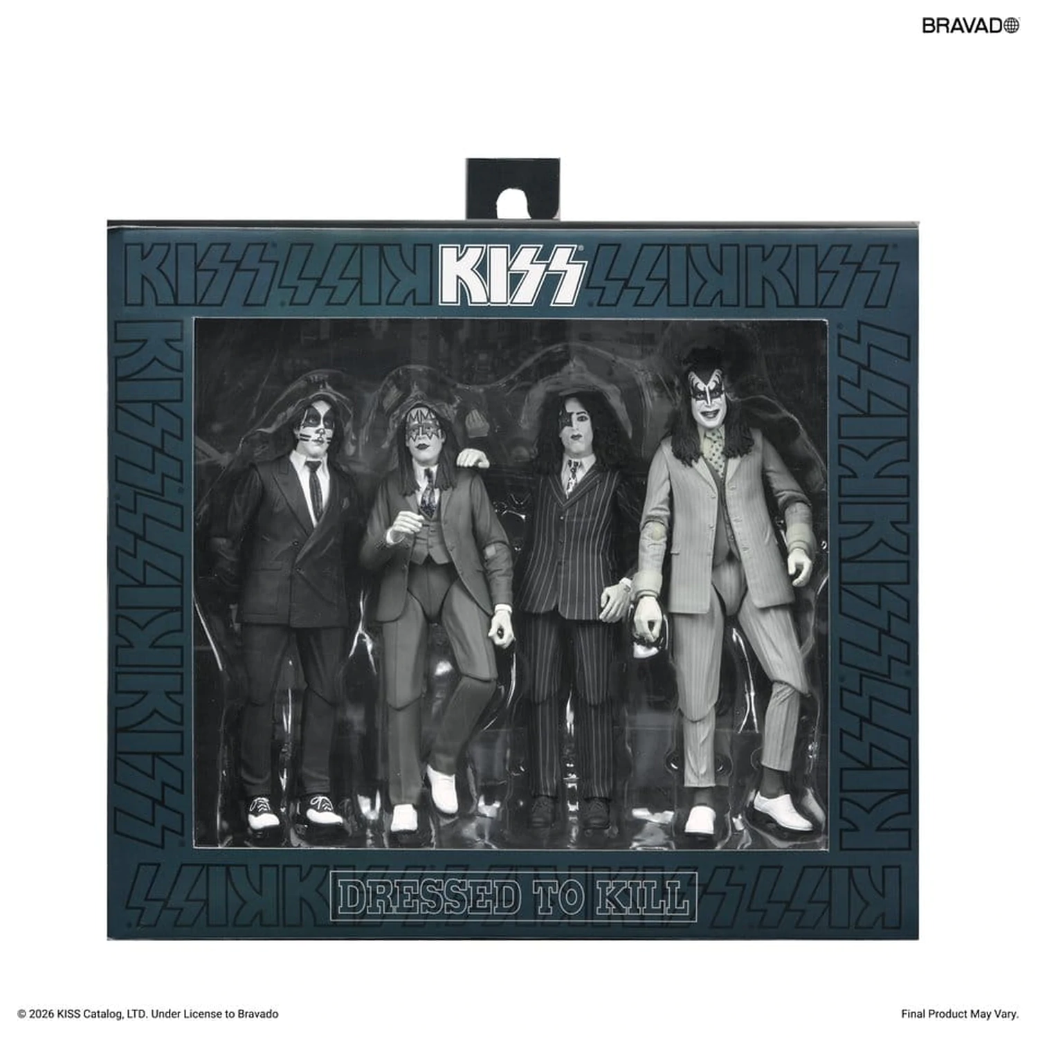 KISS Actionfiguren 4er-Pack Dressed to Kill Album Cover 18 cm Produktfoto