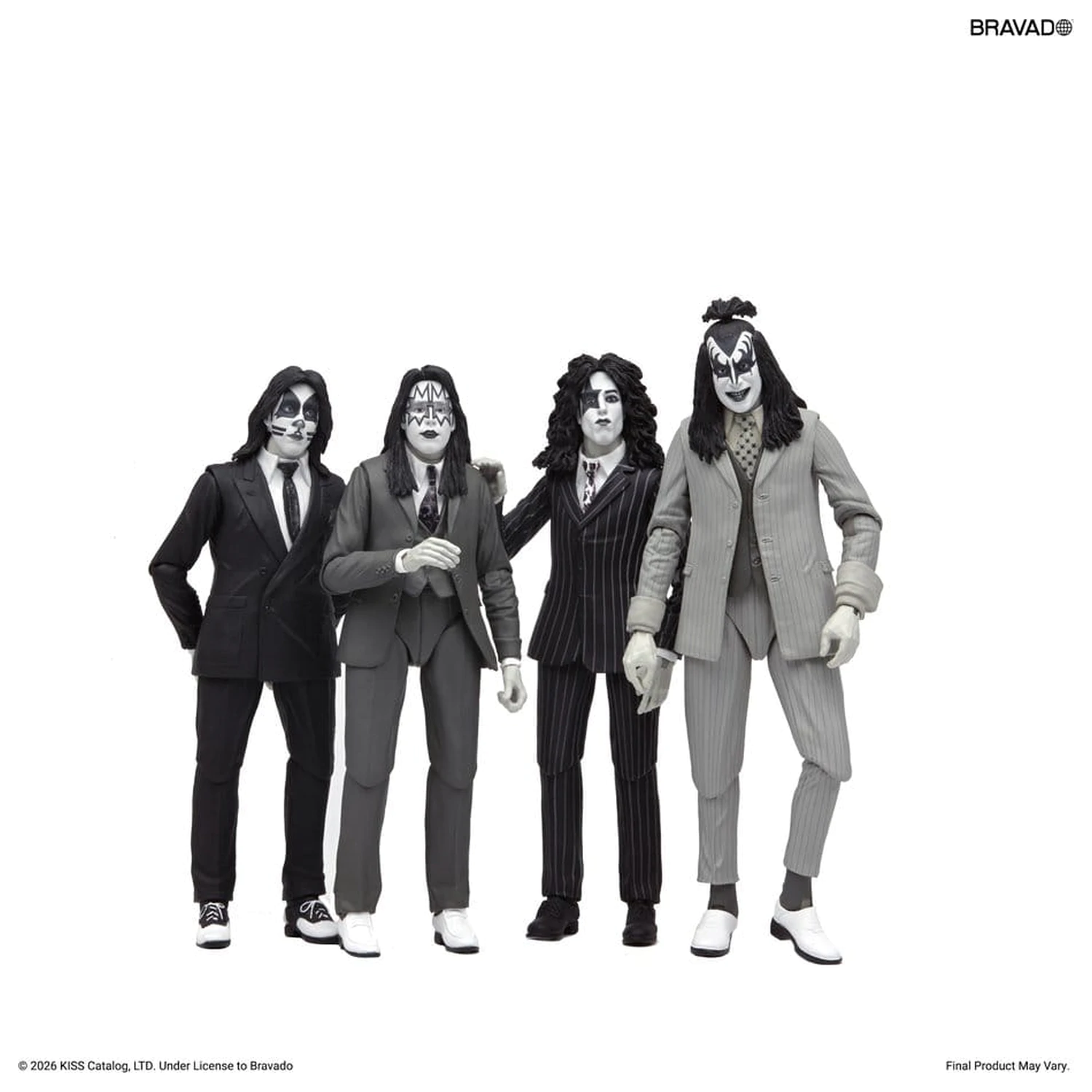 KISS Actionfiguren 4er-Pack Dressed to Kill Album Cover 18 cm Produktfoto