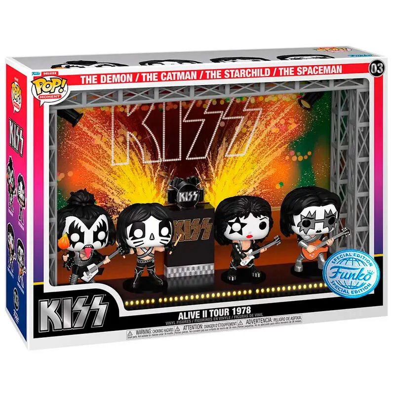 Kiss POP! Moments DLX Vinyl Figuren 4er-Pack Alive II 1978 Tour 9 cm termékfotó