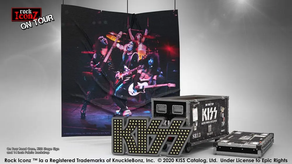 Kiss Rock Ikonz On Tour Road Case Statue & Bühnenhintergrund Set Alive! Tour termékfotó