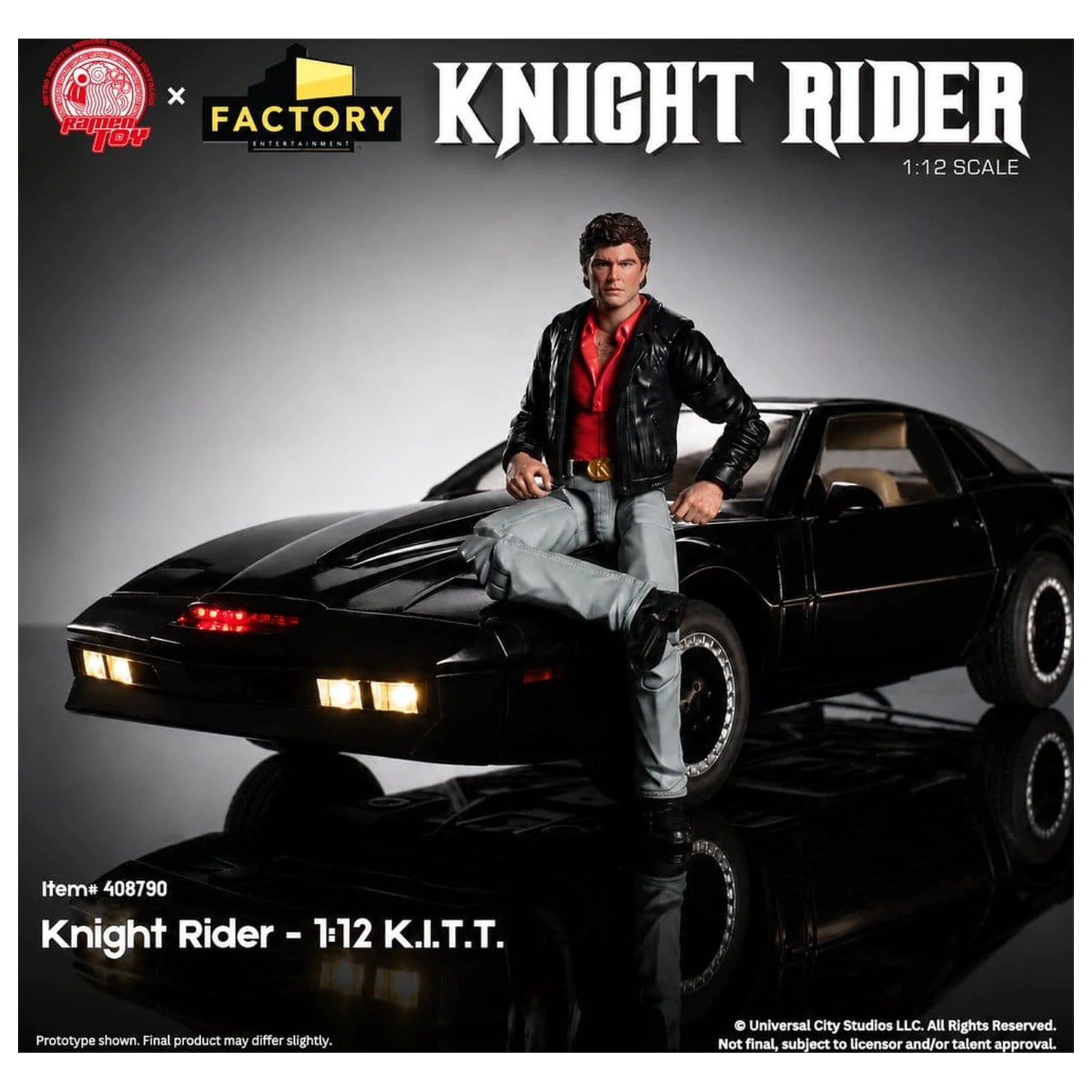Knight Rider Action-Figur 1/12 K.I.T.T. mit Michael Knight Produktfoto