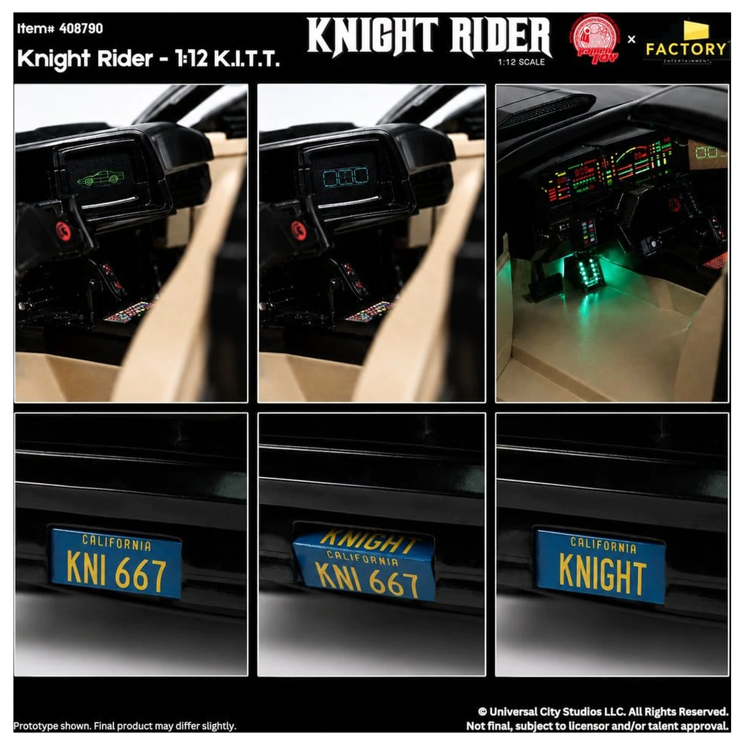 Knight Rider Action-Figur 1/12 K.I.T.T. mit Michael Knight Produktfoto