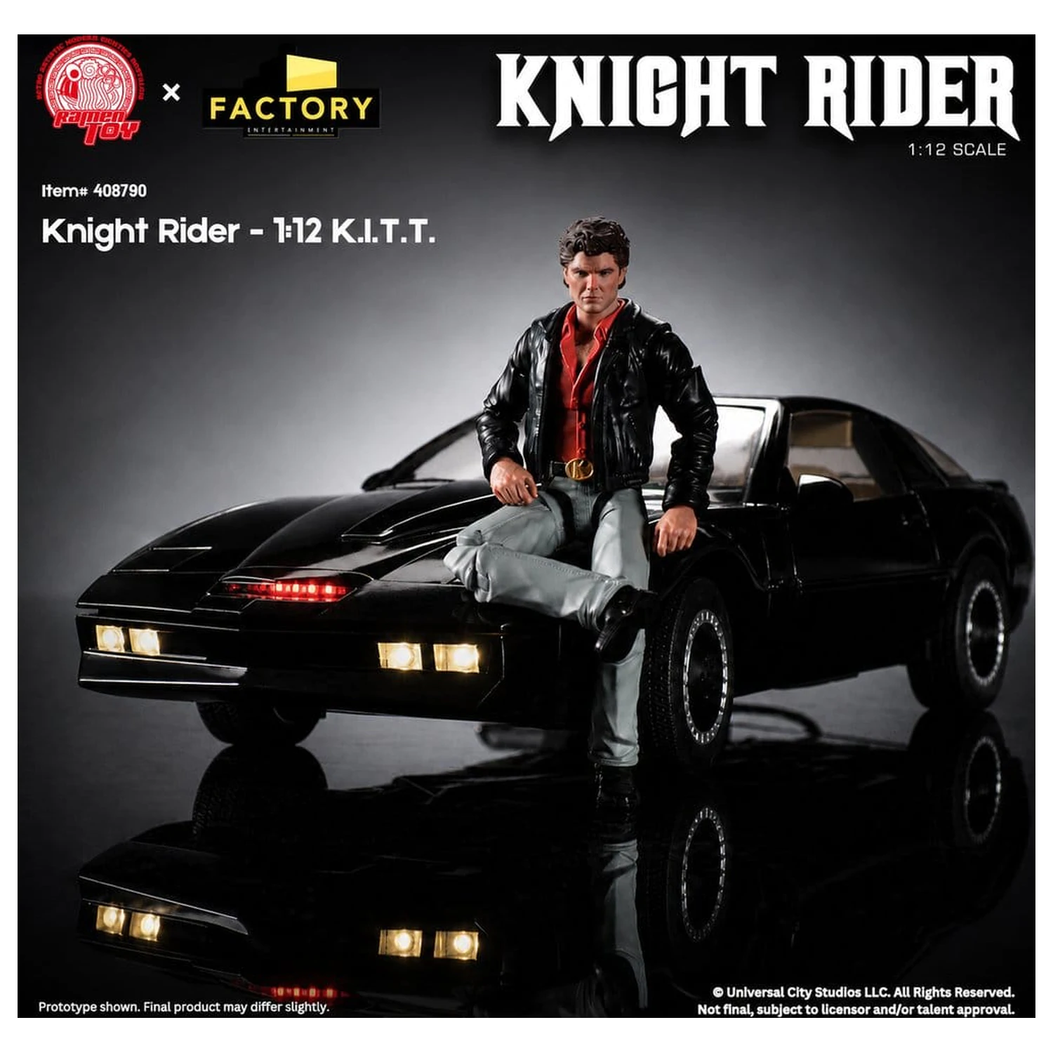 Knight Rider Action-Figur 1/12 K.I.T.T. mit Michael Knight Produktfoto