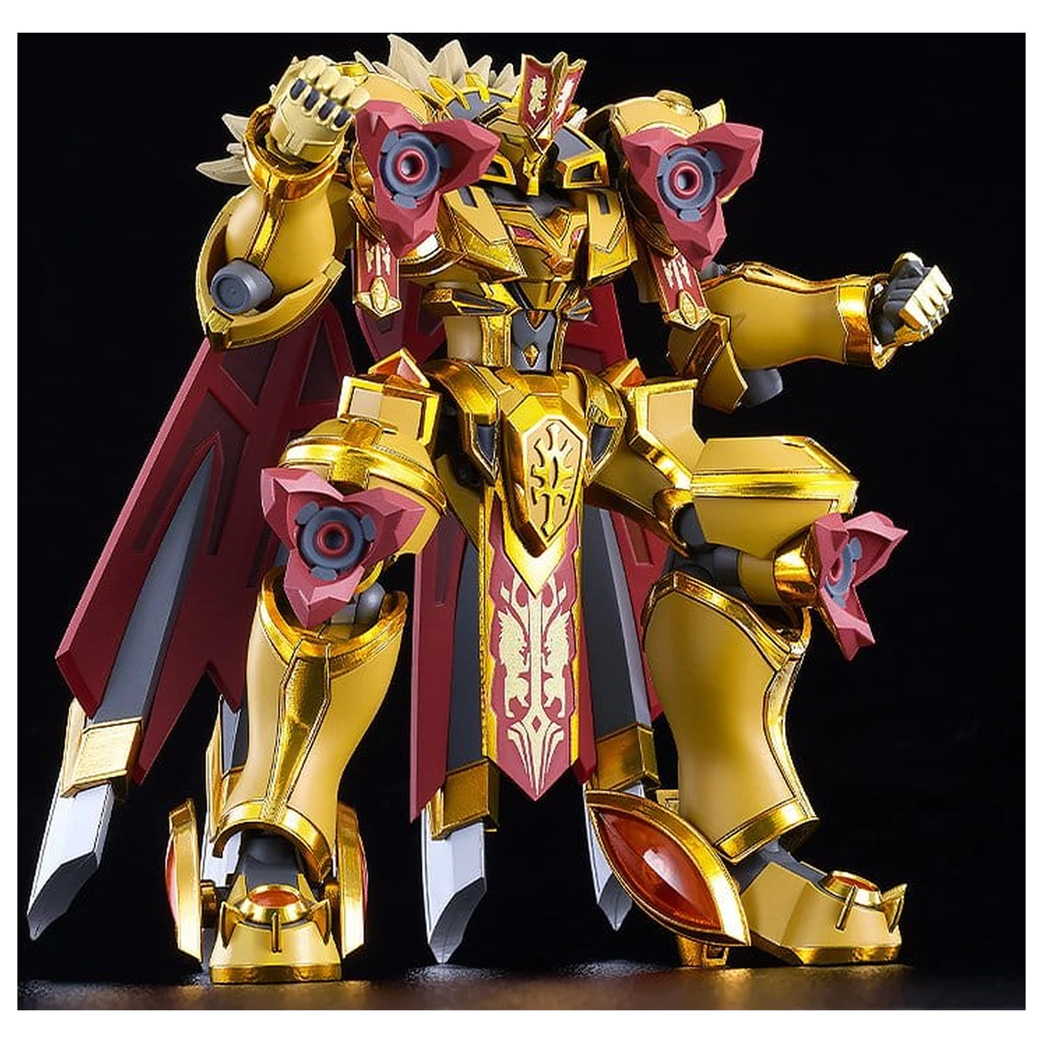Knight's & Magic Moderoid Plastikmodell Bausatz Goldleo: Royal Metallic Ver. 14 cm Produktfoto