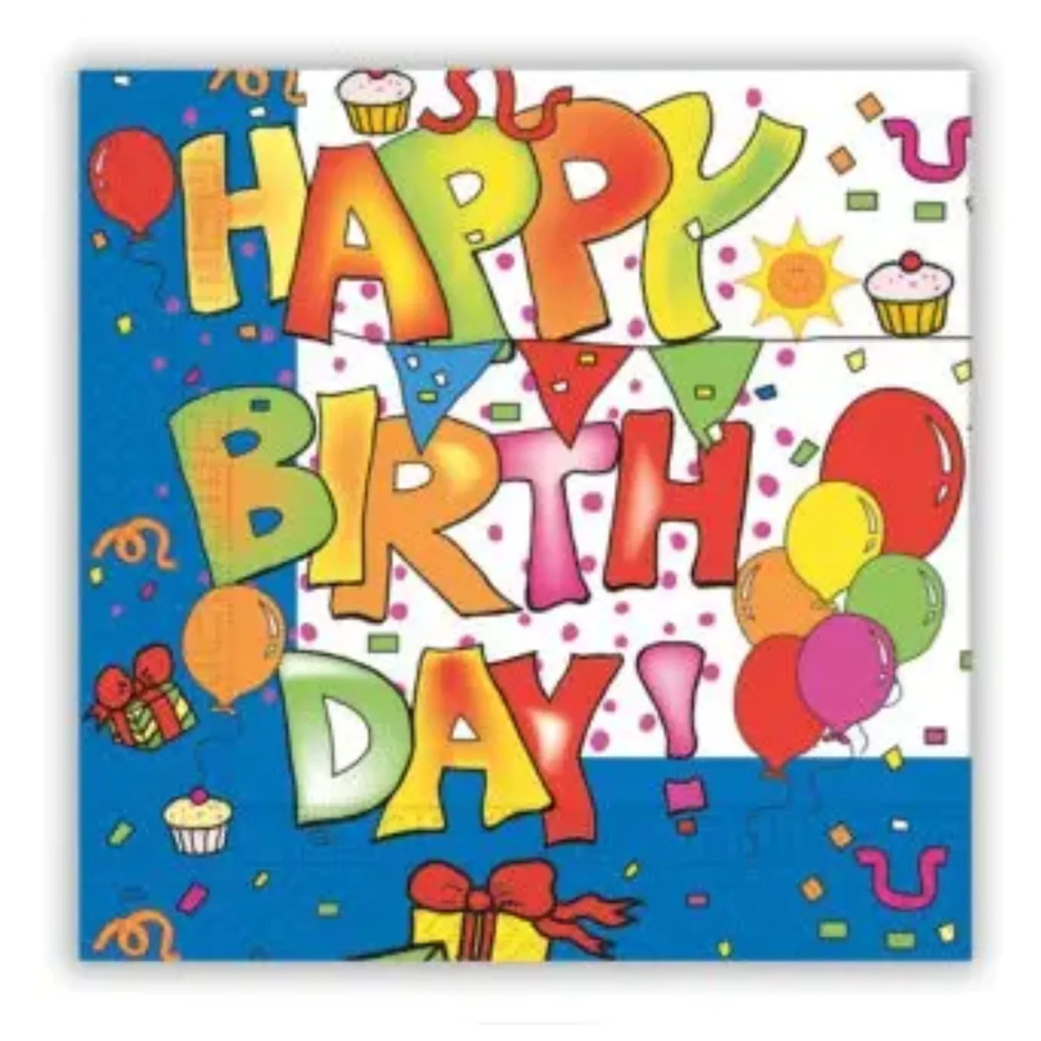 Kokliko Happy Birthday Servietten 20 Stück 33x33 cm FSC Produktfoto