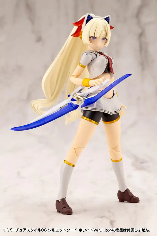 Kotobukiya M.S.G. Modellbausatz Zubehör Set Virtuous Style 06 Silhouette Sword White Ver. Produktfoto