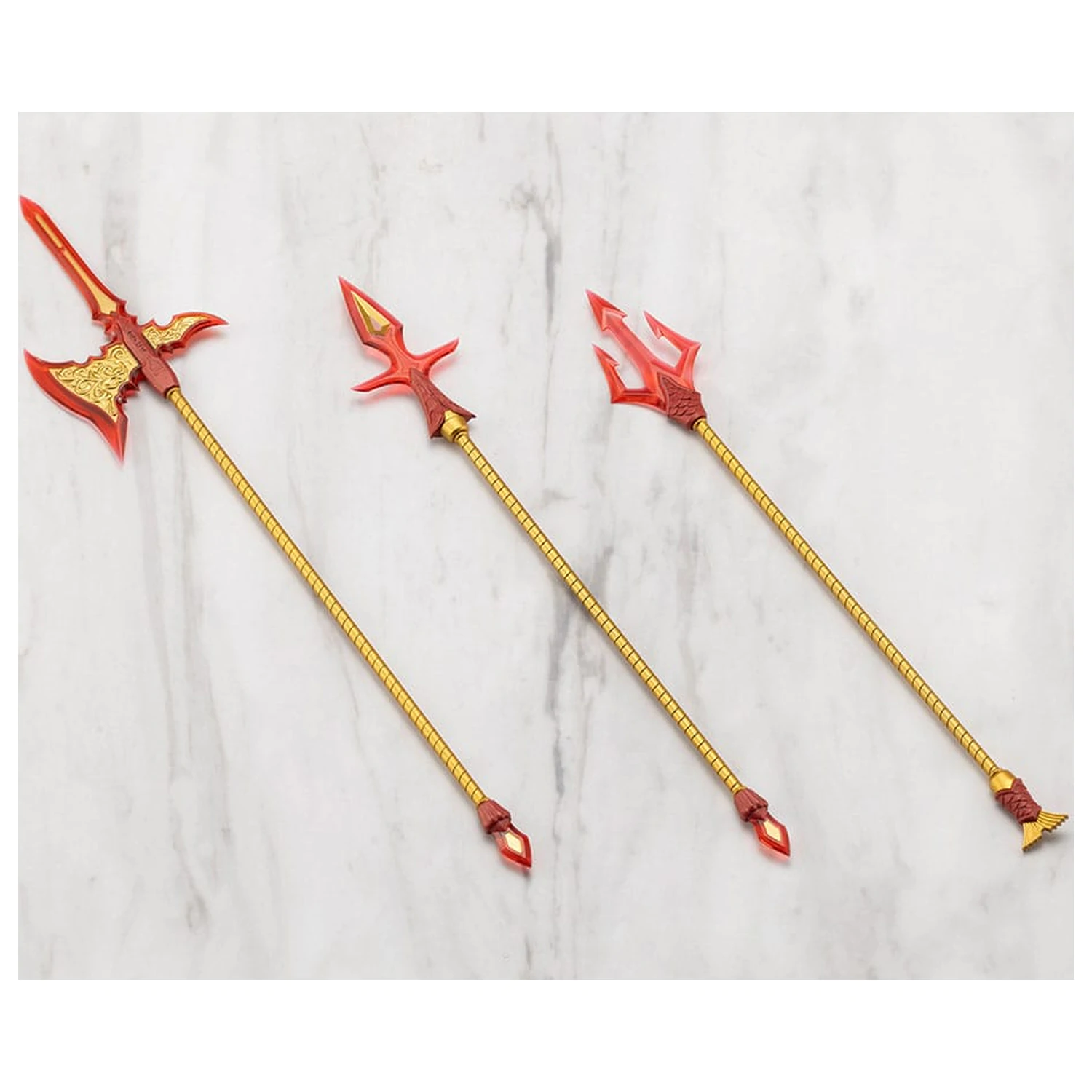 Kotobukiya M.S.G. Modellbausatz Zubehör Set Virtuous Style 11 Stangenwaffen Set Flamerite Ver. Produktfoto