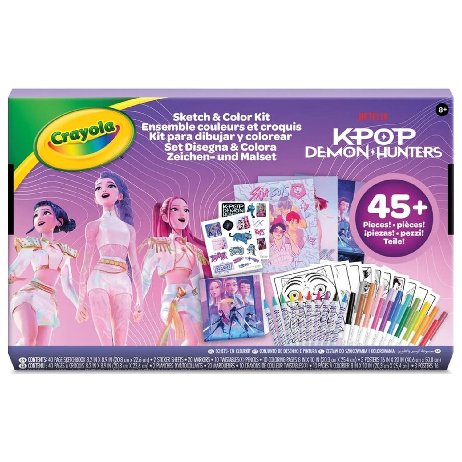 Kpop Demon Hunter Aktivitäten 45-teiliges Set Produktfoto