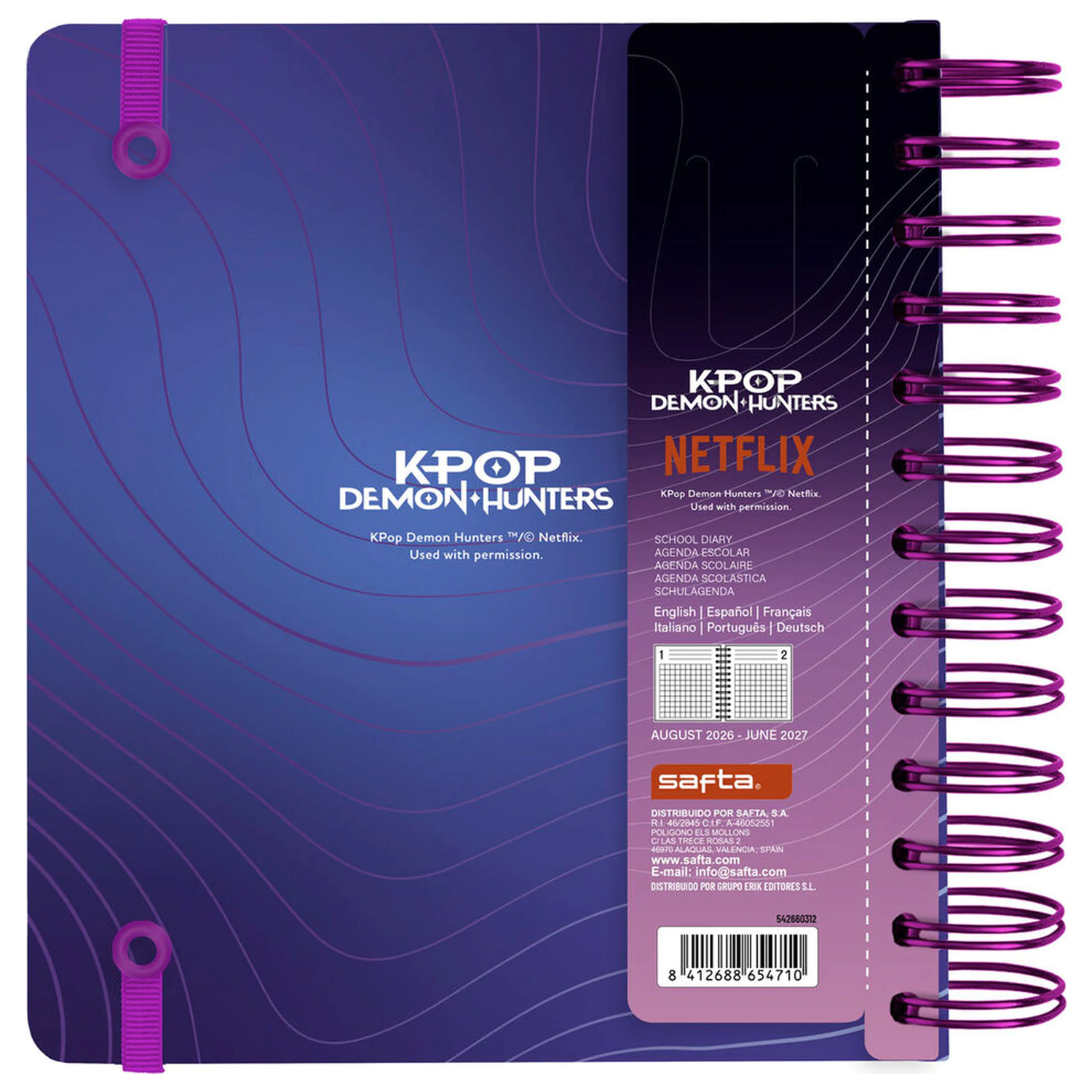 KPop Demon Hunters 2026/2027 Schulkalender Produktfoto
