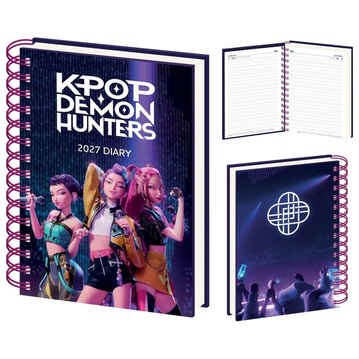 KPop Demon Hunters A5 Spiralgebundenes Tagebuch 2027 Produktfoto