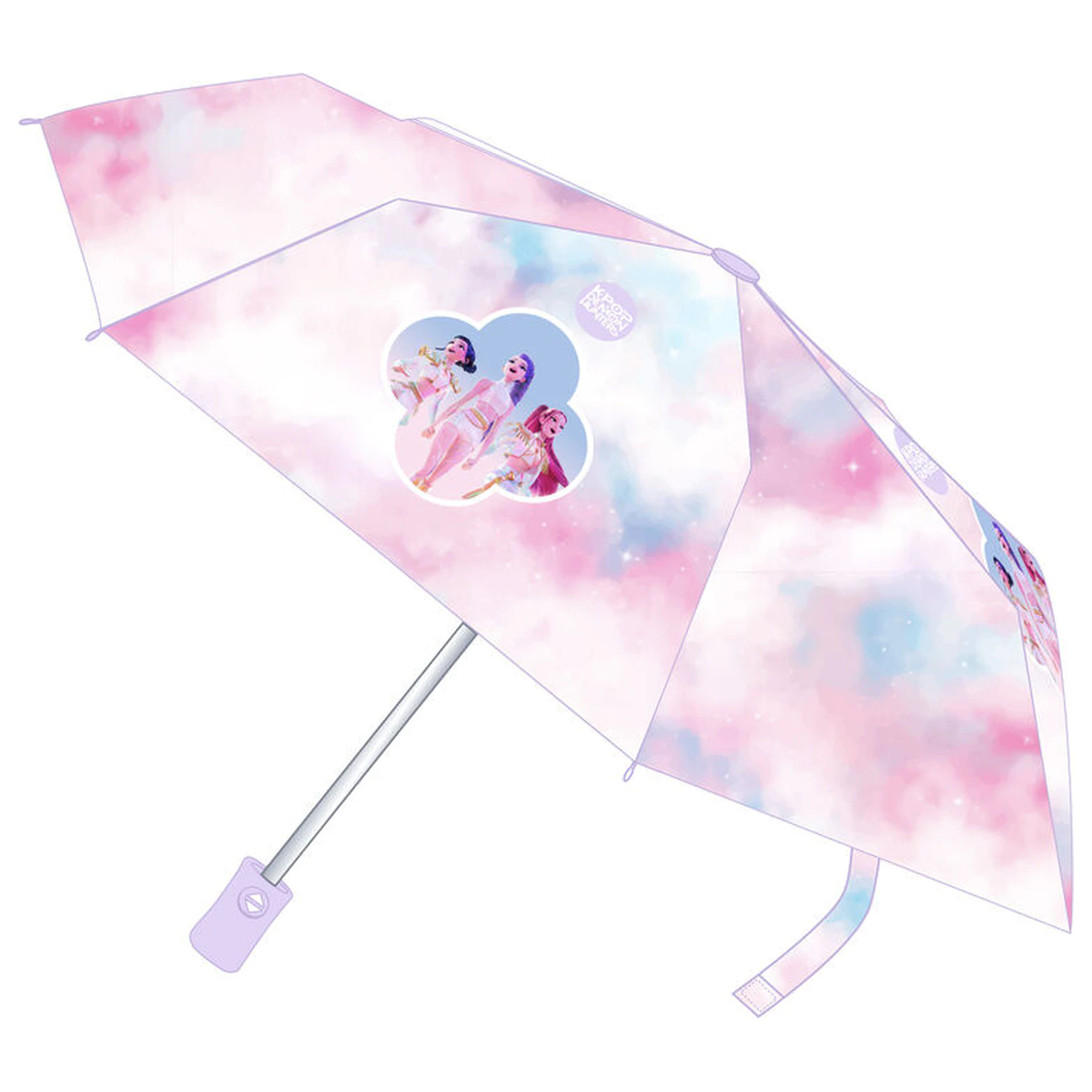 Kpop Demon Hunters Artist automatischer Faltregenschirm Produktfoto