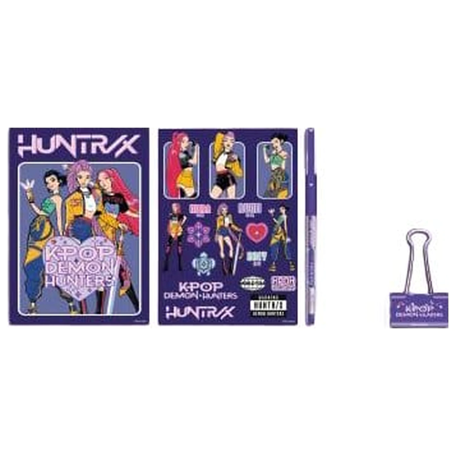 KPop Demon Hunters transparentes Federmäppchen Set Hunter/X Produktfoto