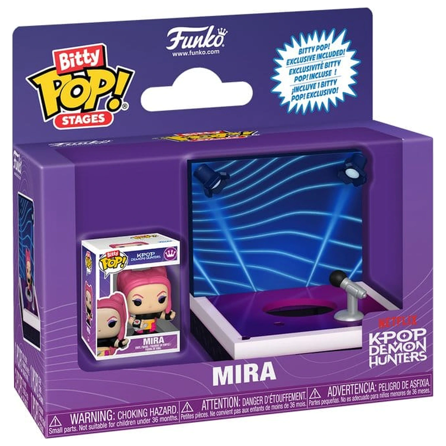 KPop Demon Hunters Bitty Funko POP! Stages Vinyl Figur Mira 2,5 cm Produktfoto