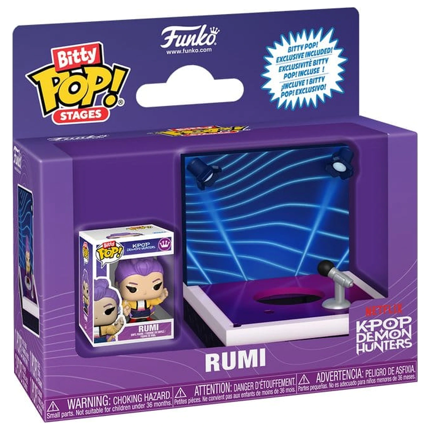 KPop Demon Hunters Bitty Funko POP! Stages Vinyl Figur Rumi 2,5 cm Produktfoto