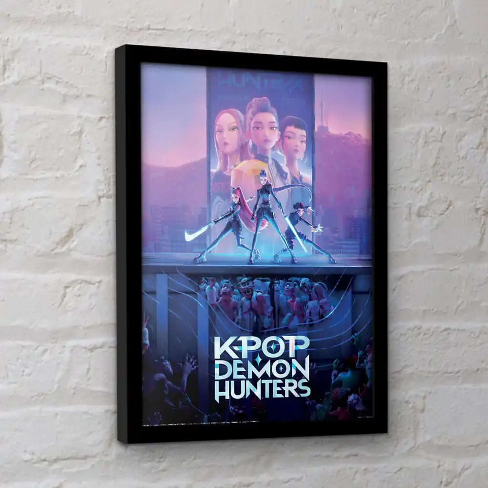 KPop Demon Hunters Sammler-Kunstdruck Gerahmtes Poster Film Key Art Produktfoto