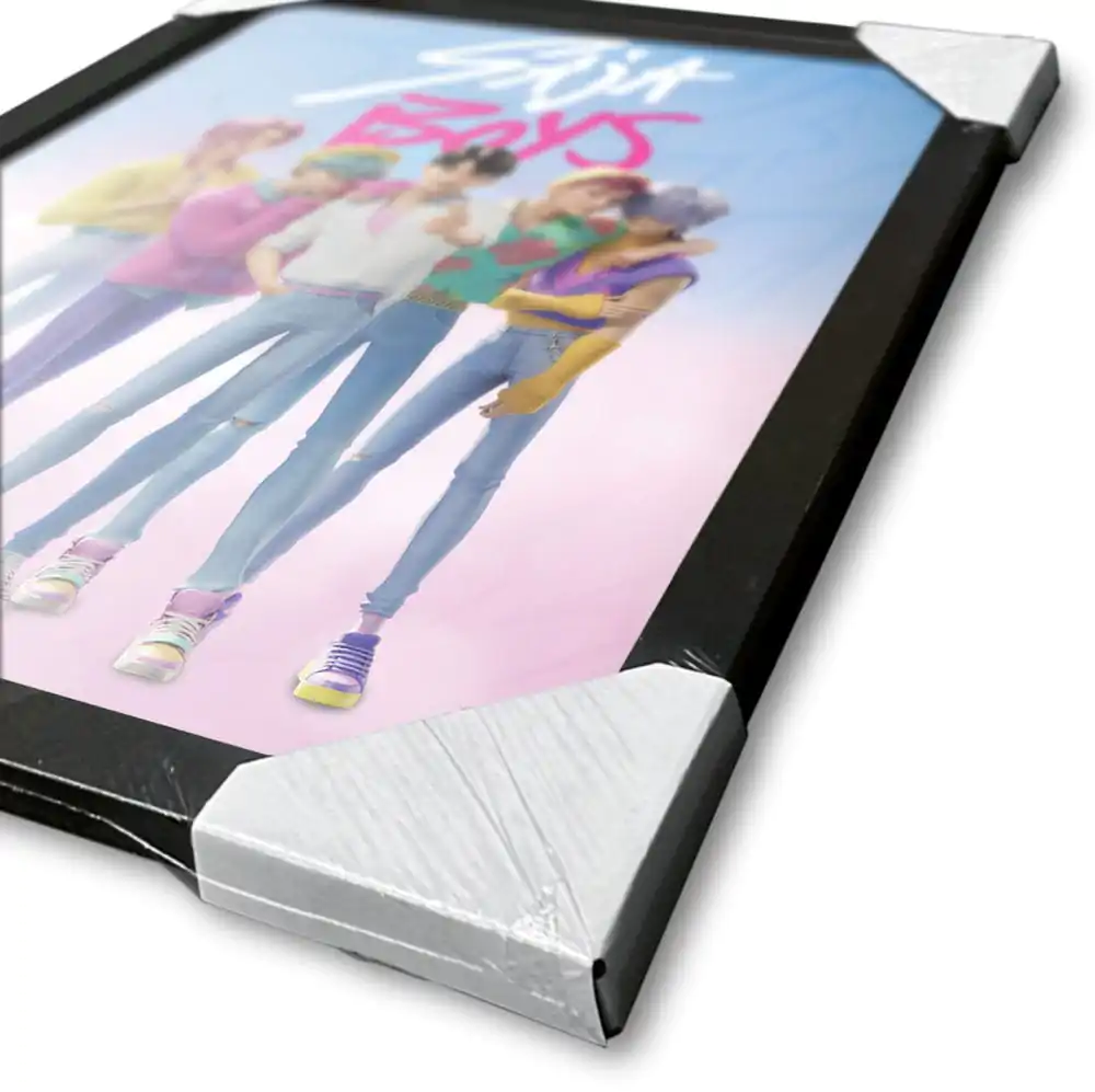 KPop Demon Hunters Sammlerstück Kunstdruck Gerahmtes Poster Saja Boys Produktfoto