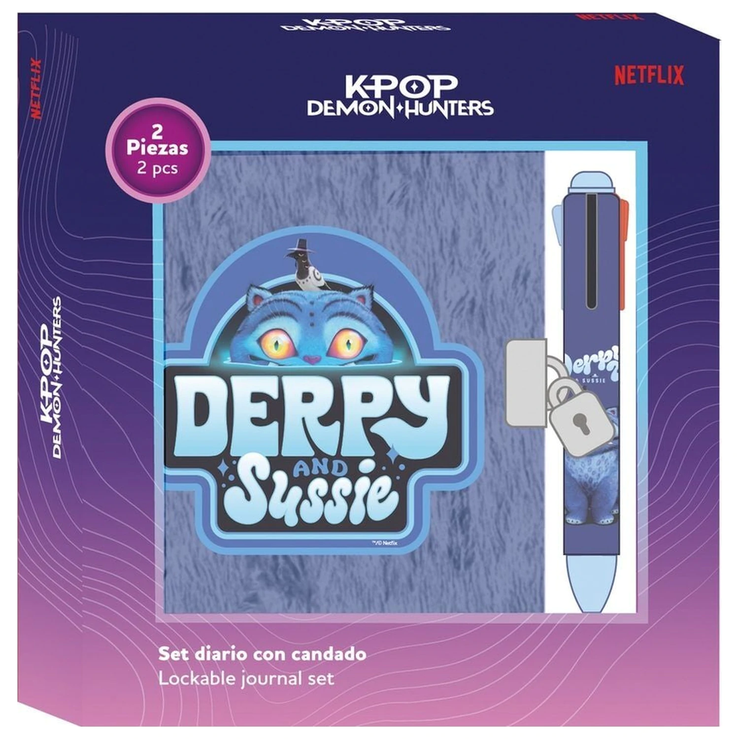 Kpop Demon Hunters Derpy Tagebuch Set + 4-Farben Stift Produktfoto