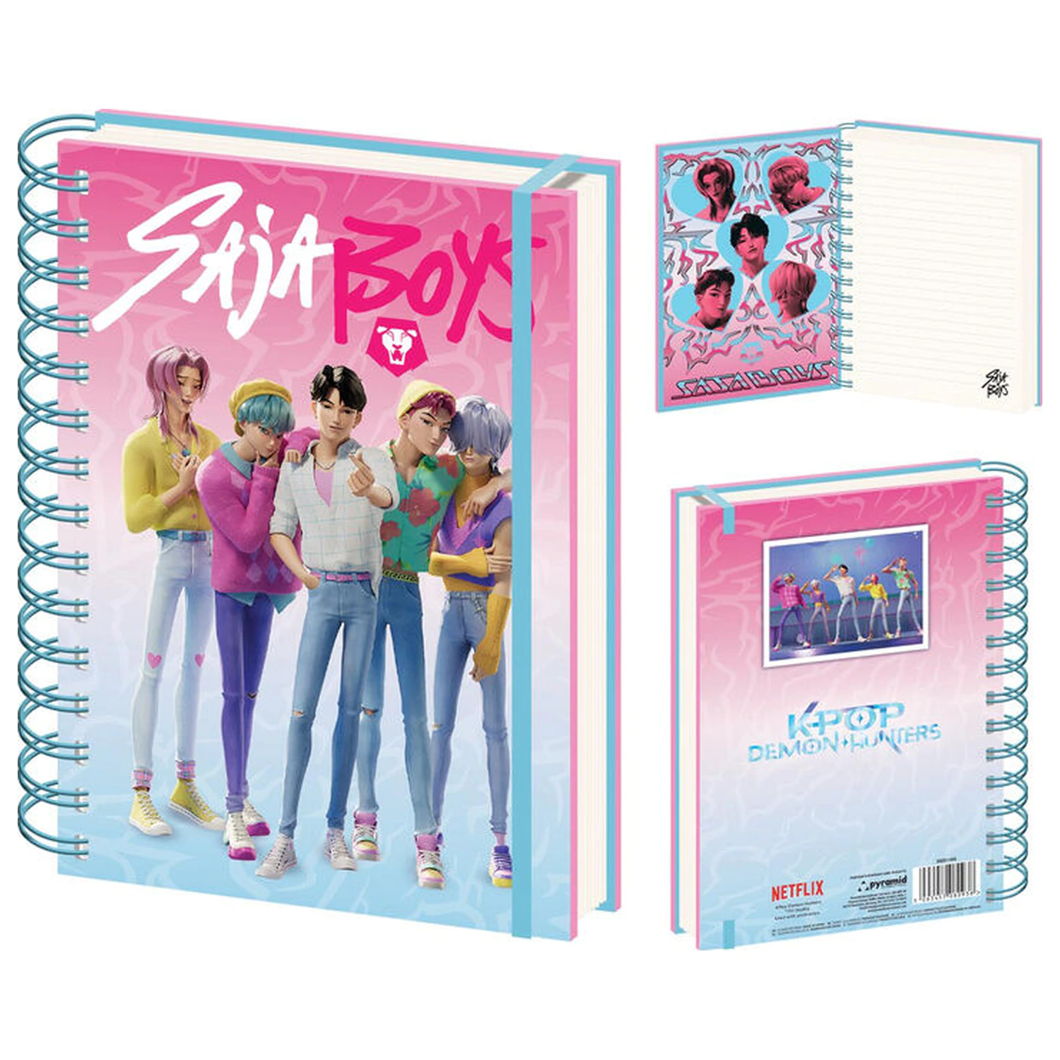 KPop Demon Hunters Derpy Saja Boys A5 Notizbuch Produktfoto