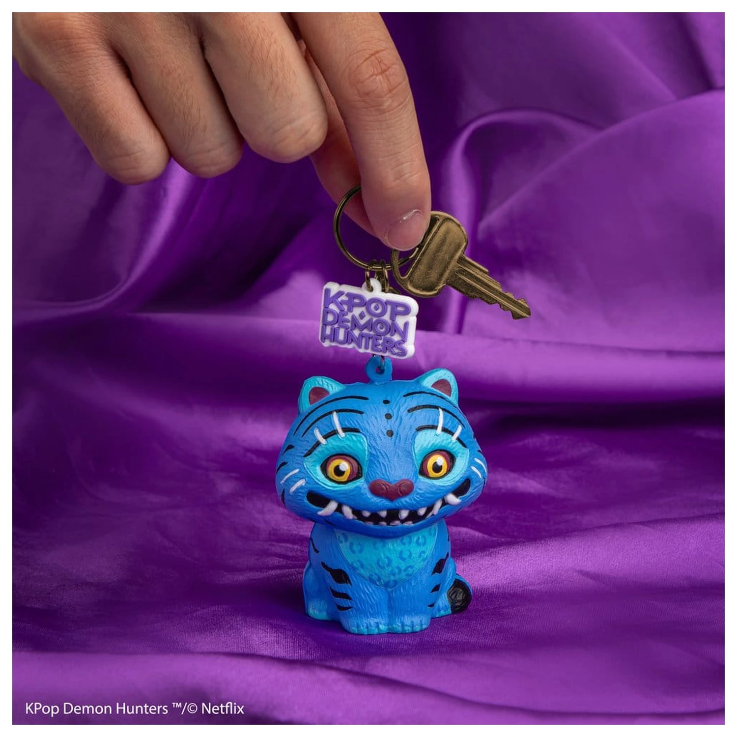 KPop Demon Hunters weicher Schlüsselanhänger Derpy Tiger Produktfoto