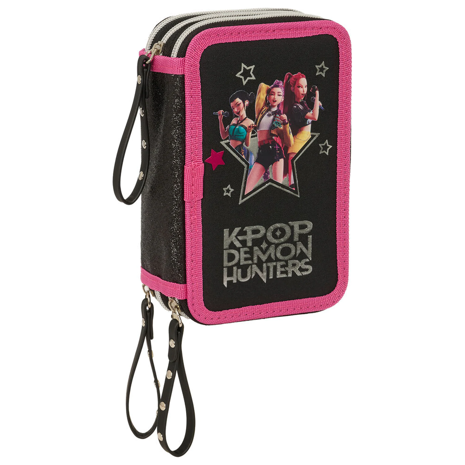 Demon Hunters Kpop Energy dreifaches Federmäppchen 37-teilig Produktfoto