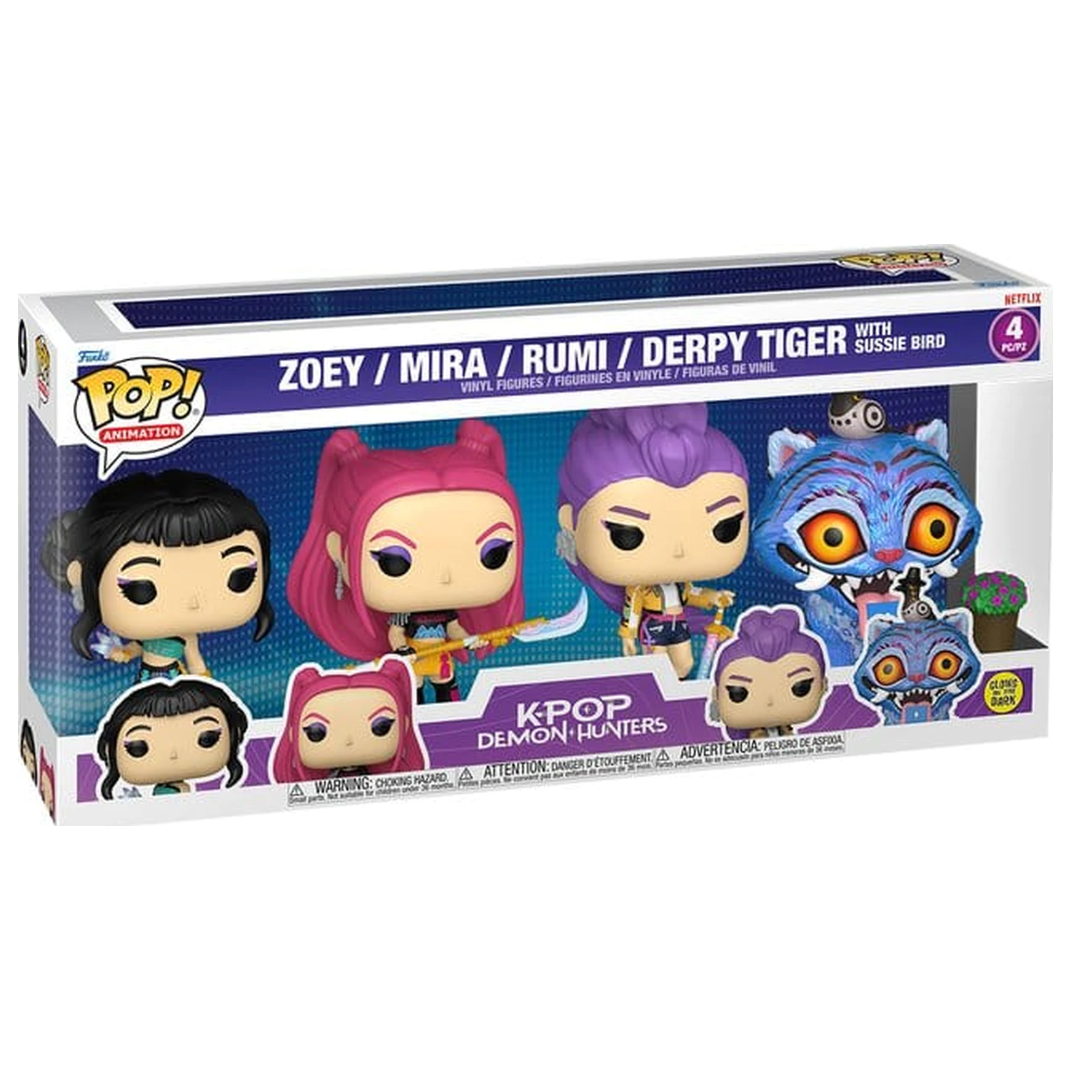 KPop Demon Hunters Funko POP! Vinyl Figuren 4er-Pack Funko POP DH Produktfoto