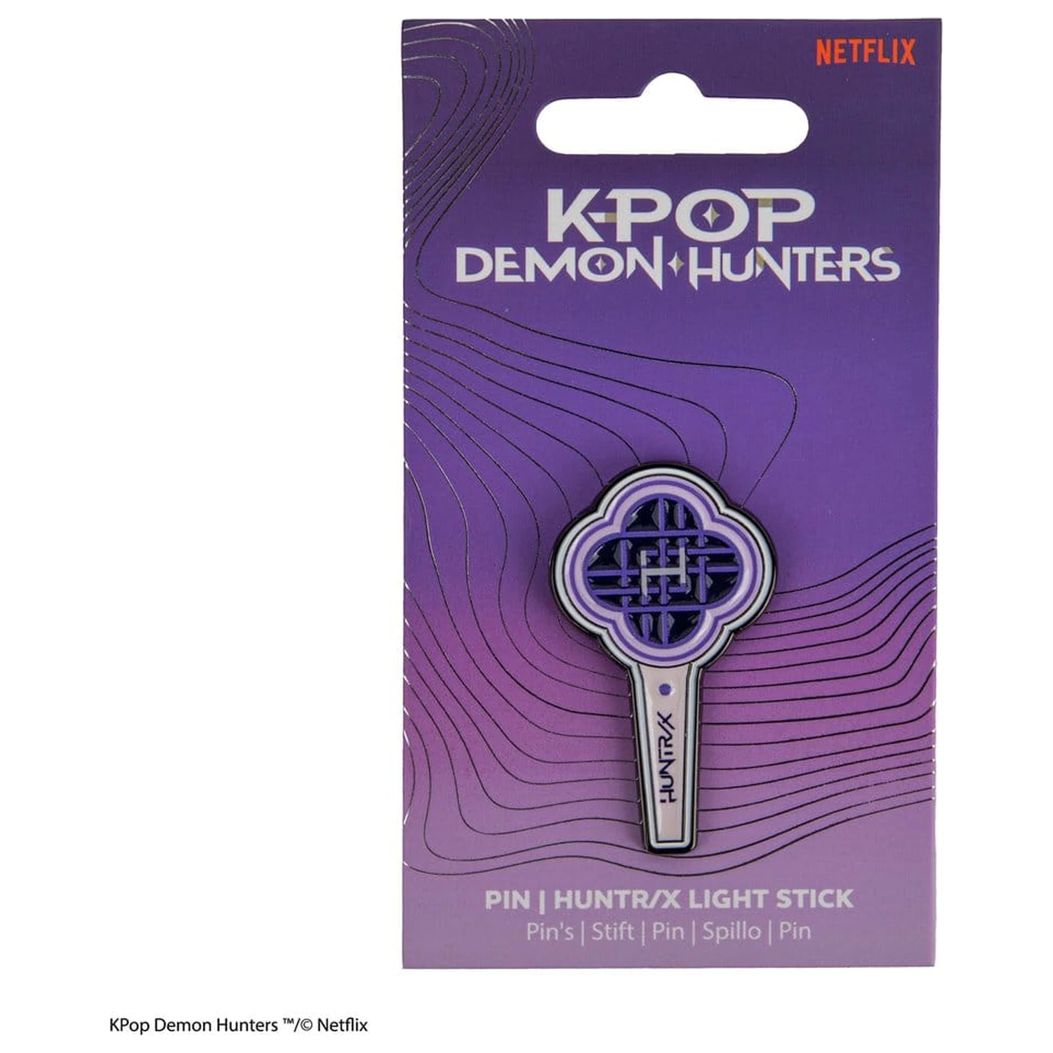 KPop Demon Hunters Anstecknadel HUNTR/X Light Stick Produktfoto