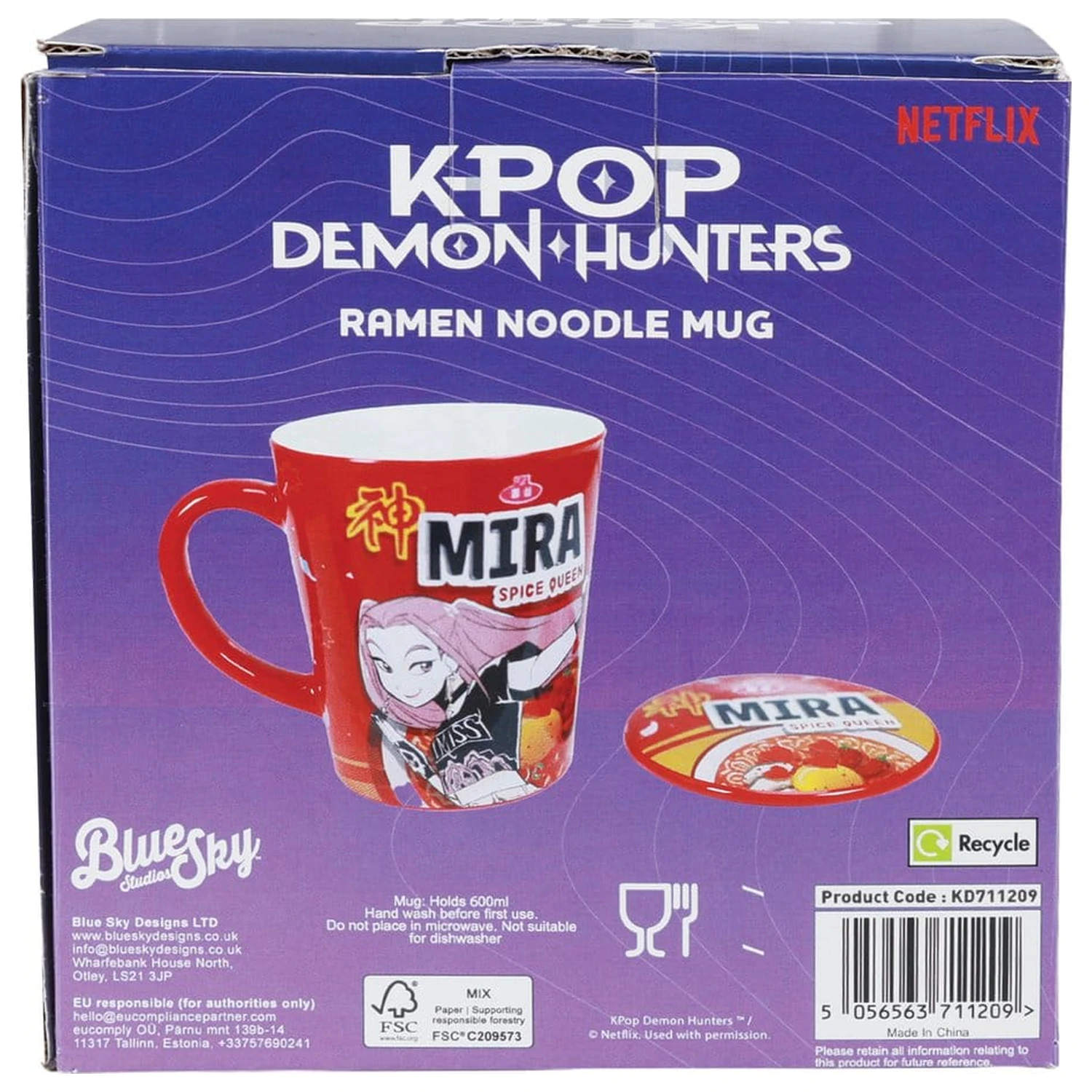 Kpop Demon Hunters Tasse mit Deckel Huntr/x Ramen Produktfoto