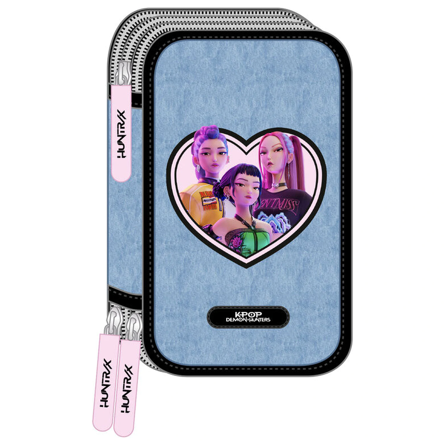 Kpop Demon Hunters Huntrix dreifaches Federpennal 37-teilig Produktfoto