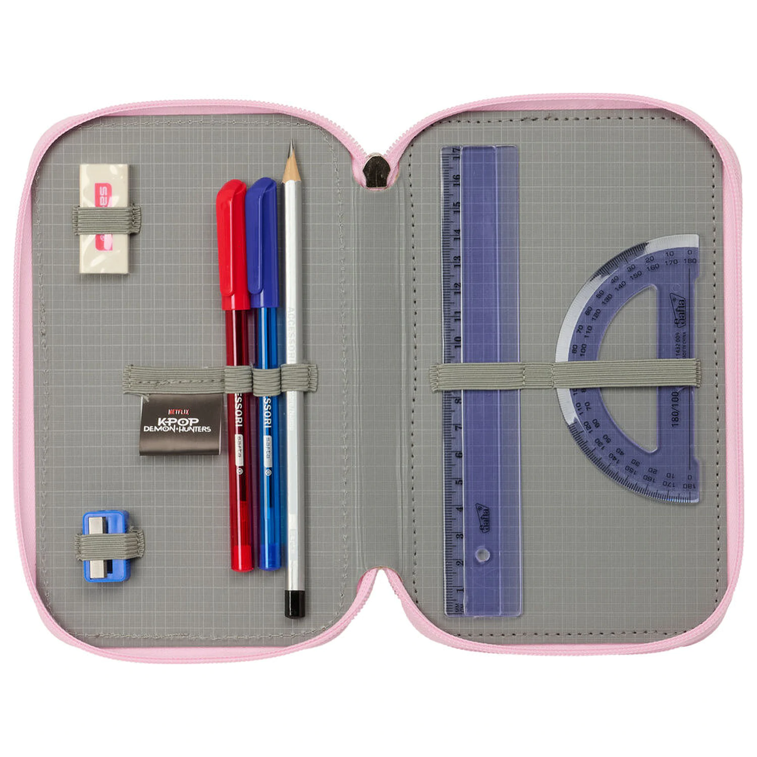 Kpop Demon Hunters Iconic dreifach Federmäppchen 37-teilig Produktfoto