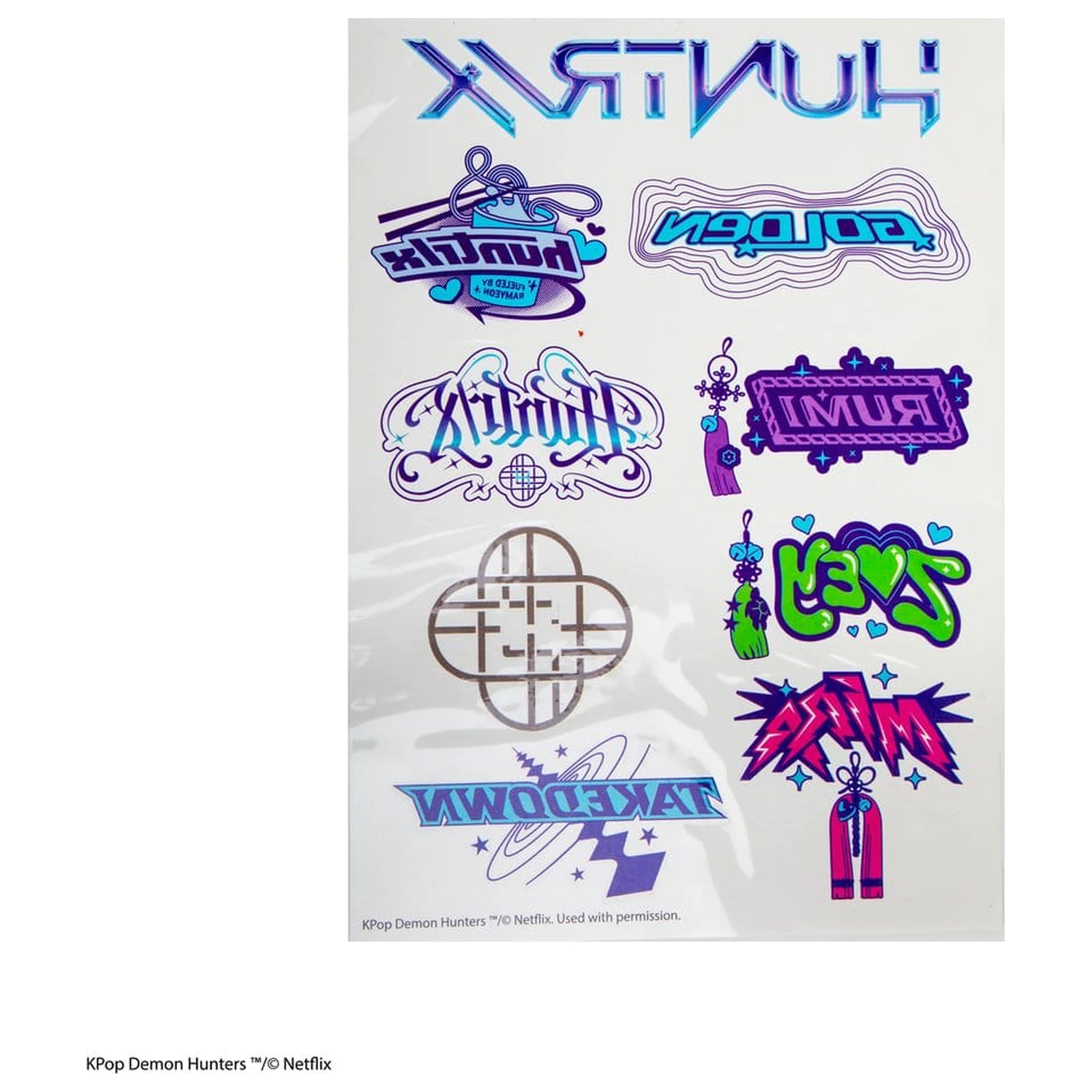 KPop Demon Hunters Tattoo Aufkleber KPop Demon Hunters Produktfoto