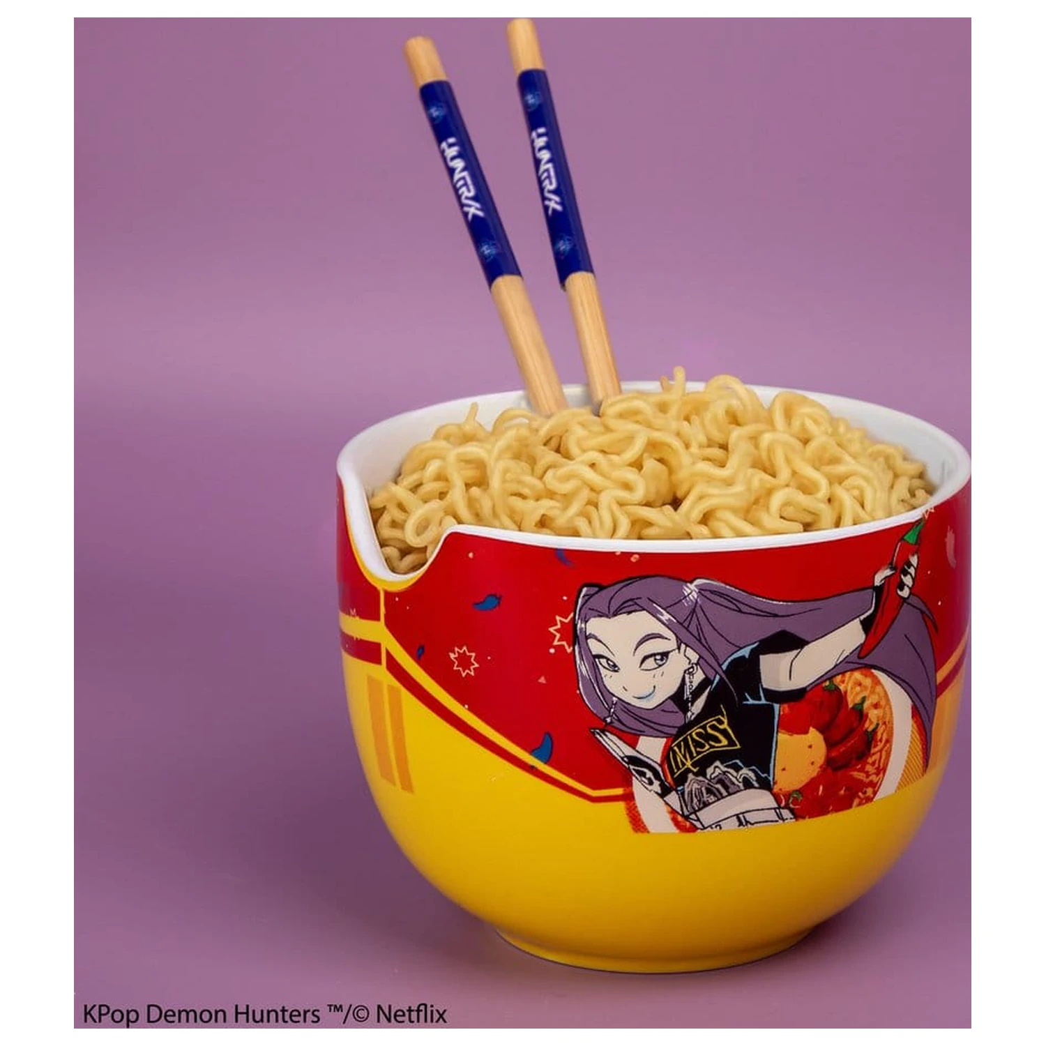 KPop Demon Hunters Ramen Schale mit Essstäbchen Mira Spice Queen Produktfoto