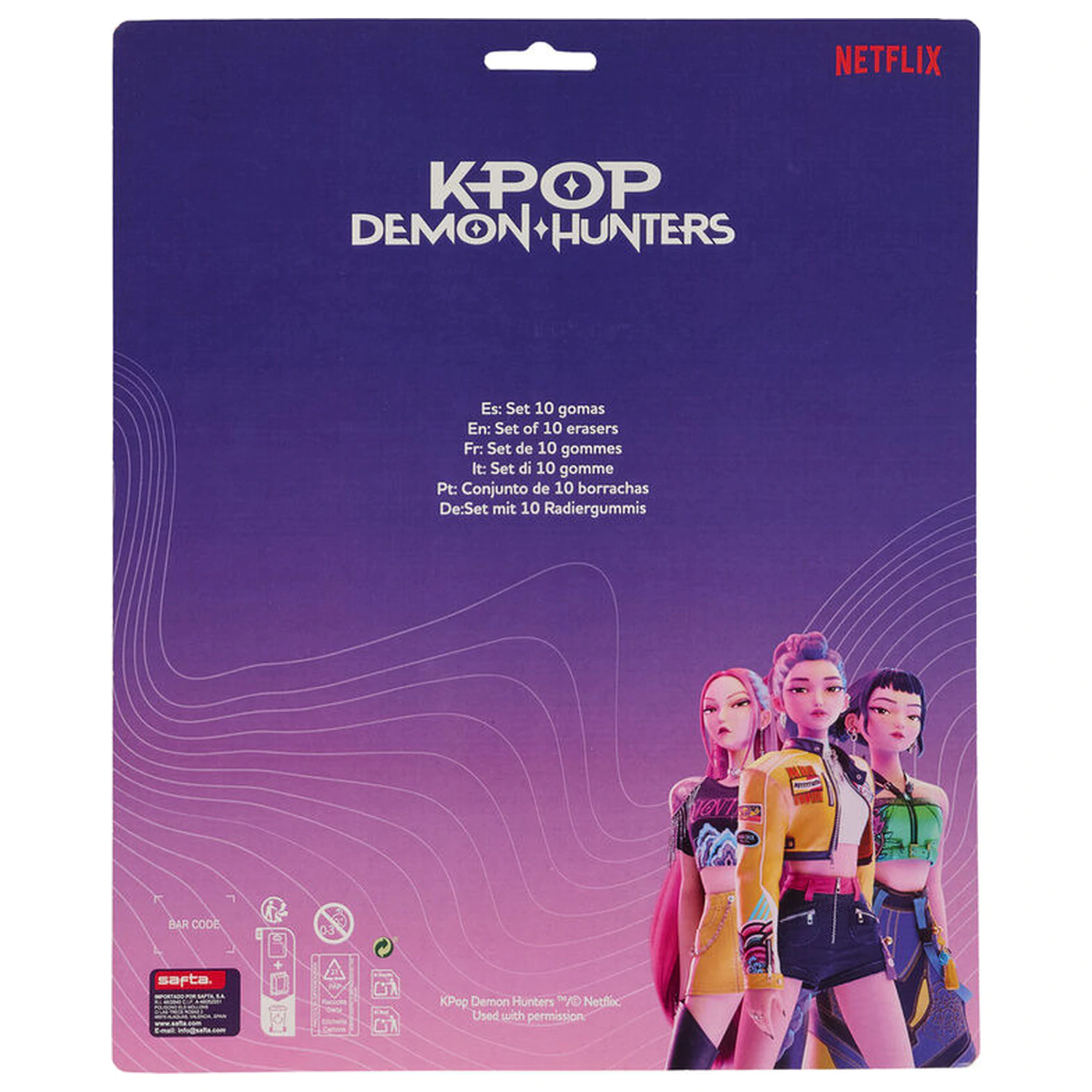 Kpop Demon Hunters Radiergummiset Produktfoto