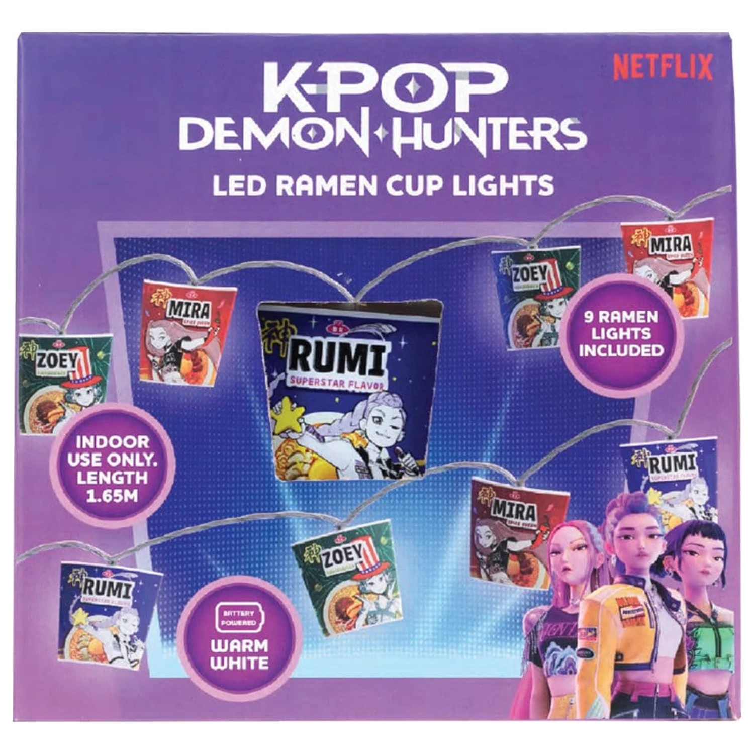 KPop Demon Hunters Lichterkette Ramen Produktfoto