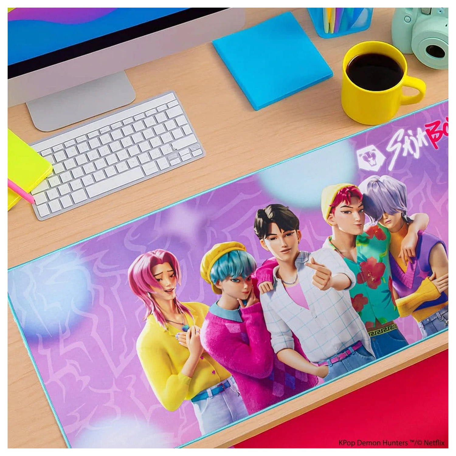 KPop Demon Hunters Schreibtischunterlage Saja Boys XL Produktfoto