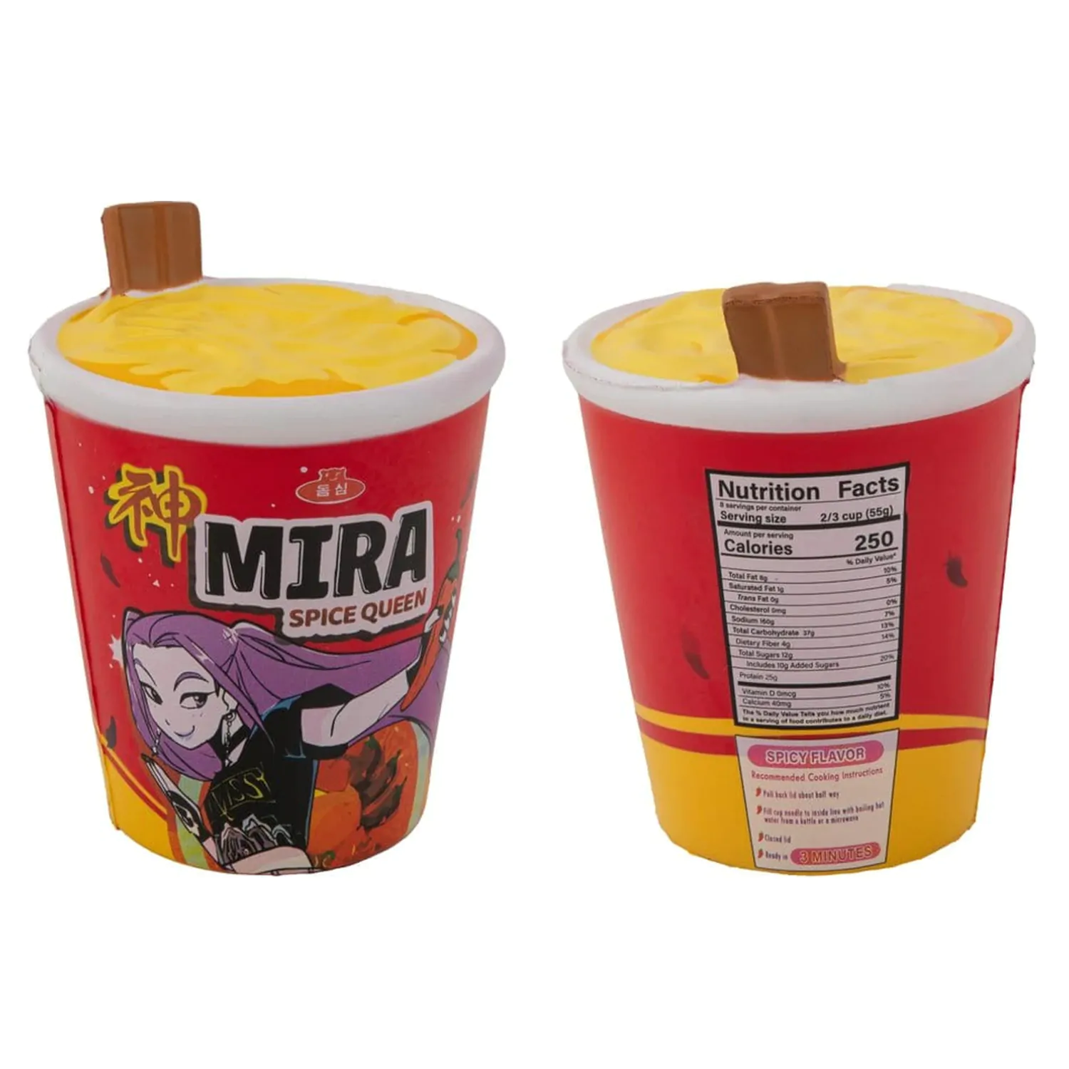 KPop Demon Hunters Squishy Anti-Stress-Figur Mira Spice Queen Noodles Produktfoto