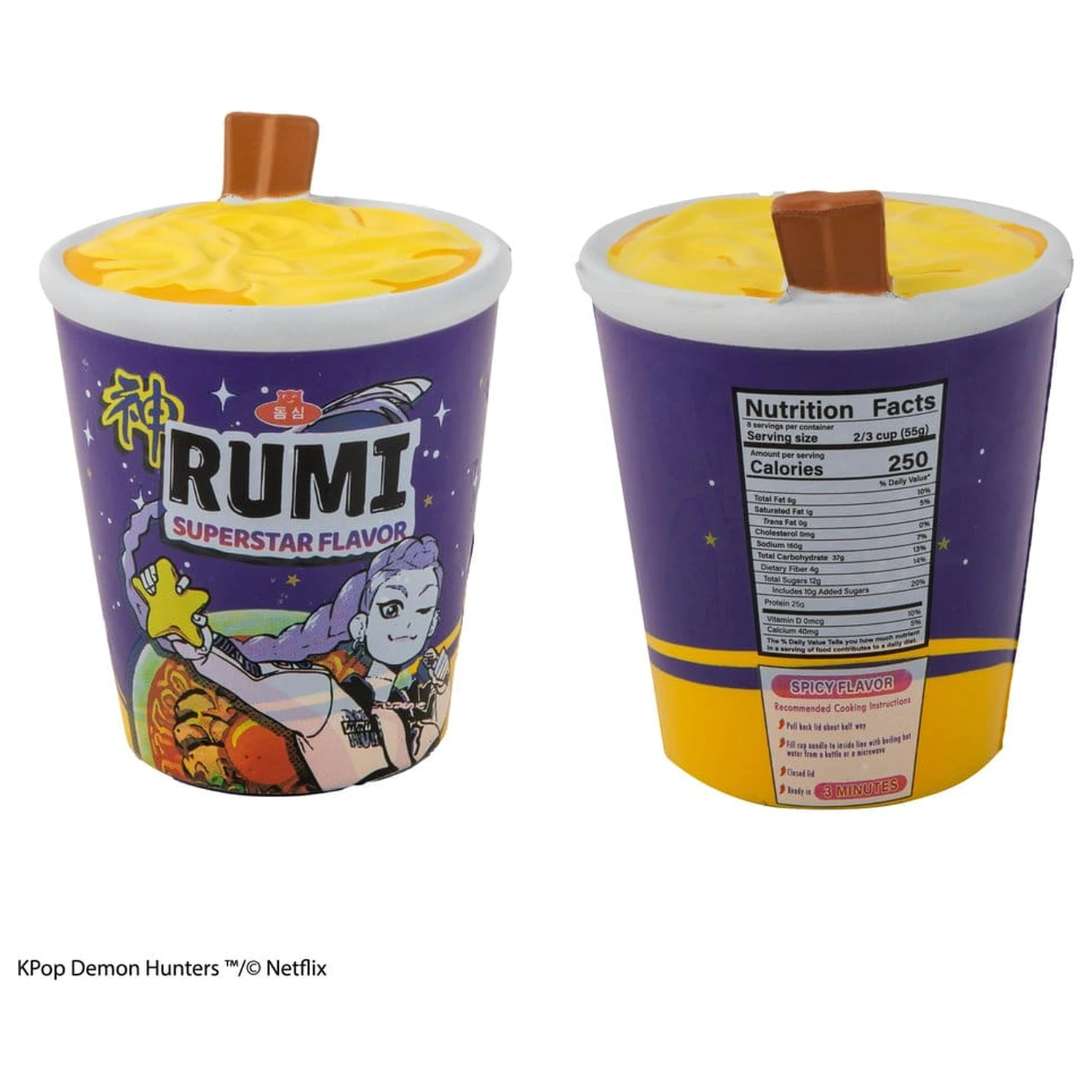 KPop Demon Hunters Squishy Anti-Stress-Figur Rumi Superstar Flavor Noodles Produktfoto