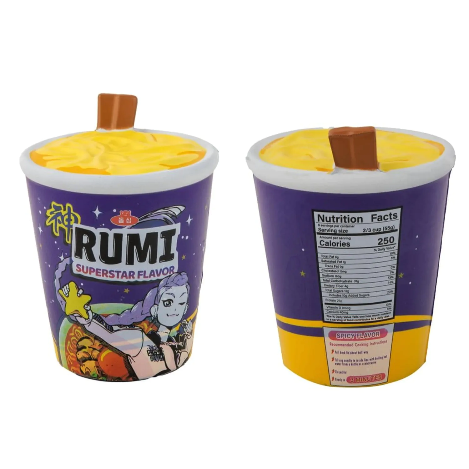 KPop Demon Hunters Squishy Anti-Stress-Figur Rumi Superstar Flavor Noodles Produktfoto