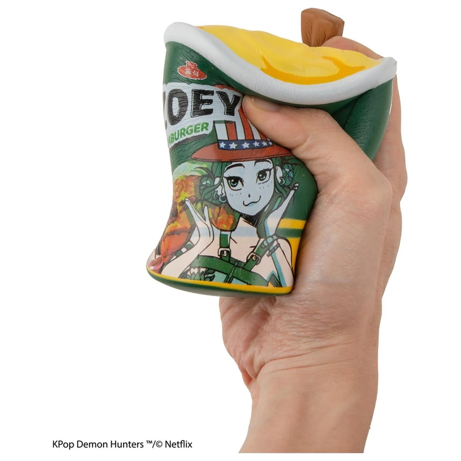 KPop Demon Hunters Squishy Anti-Stress Figur Zoey Hamburger Nudeln Produktfoto