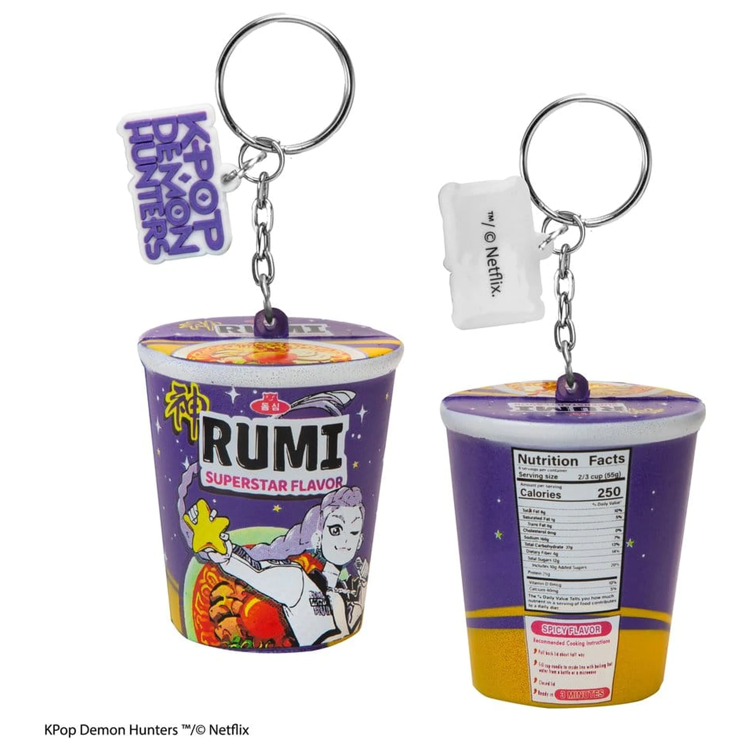 KPop Demon Hunters Squishy Schlüsselanhänger Rumi Superstar Flavor Noodles Produktfoto