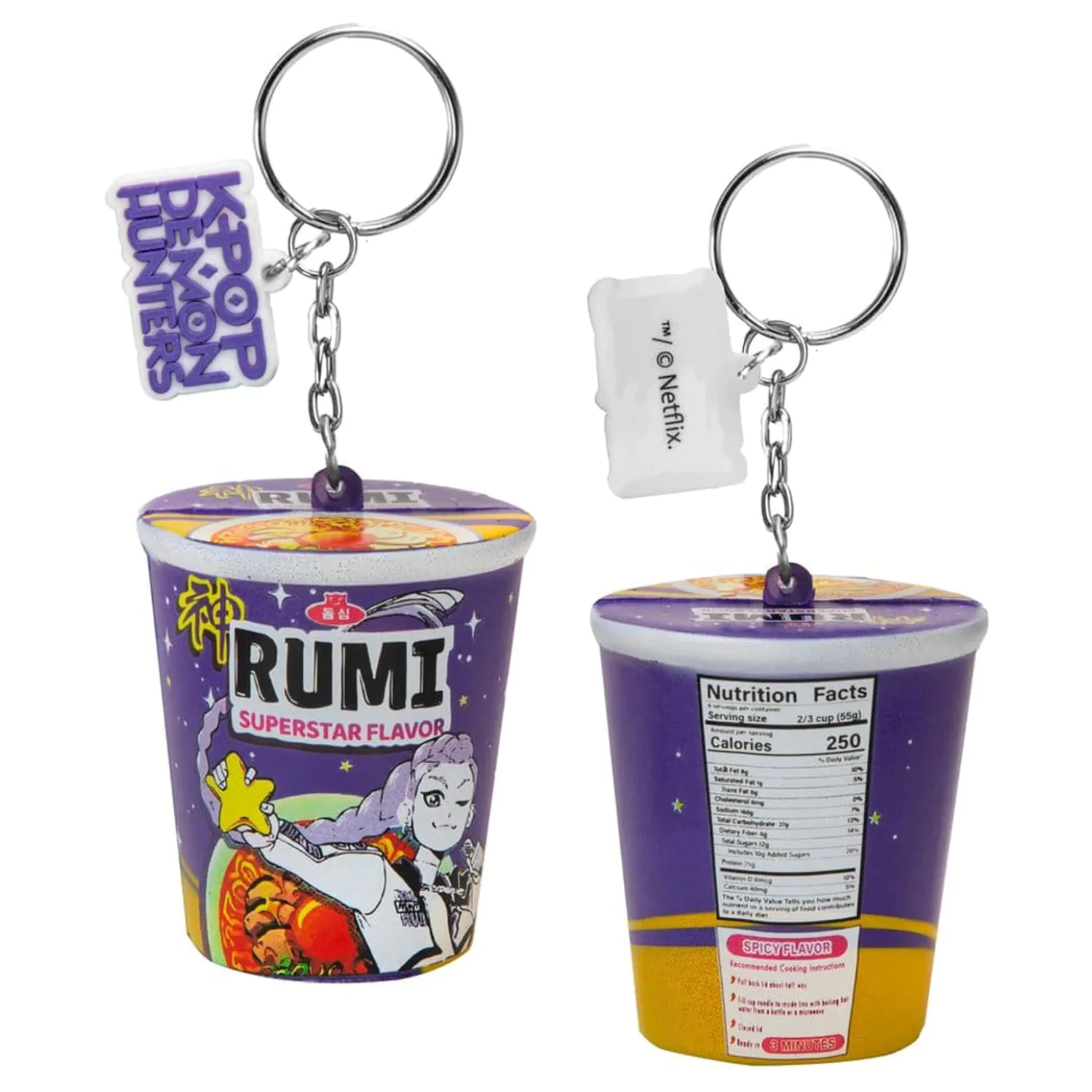KPop Demon Hunters Squishy Schlüsselanhänger Rumi Superstar Flavor Noodles Produktfoto