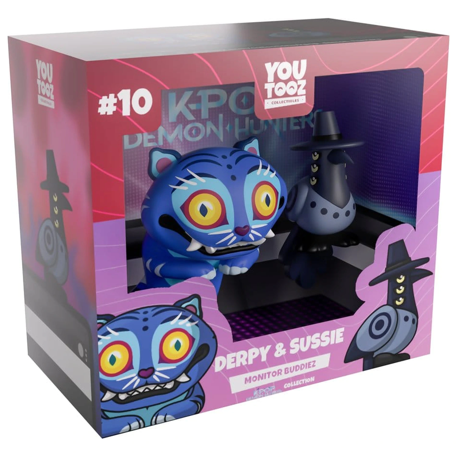 KPop Demon Hunters Vinyl Figuren Derpy & Sussie Monitor Buddiez 6-8 cm Produktfoto