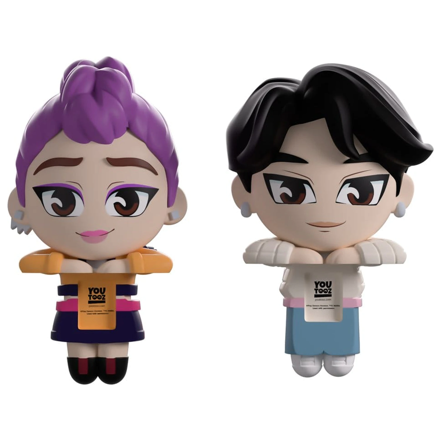 KPop Demon Hunters Vinyl Figuren Jinu & Rumi Monitor Buddiez 6 cm Produktfoto