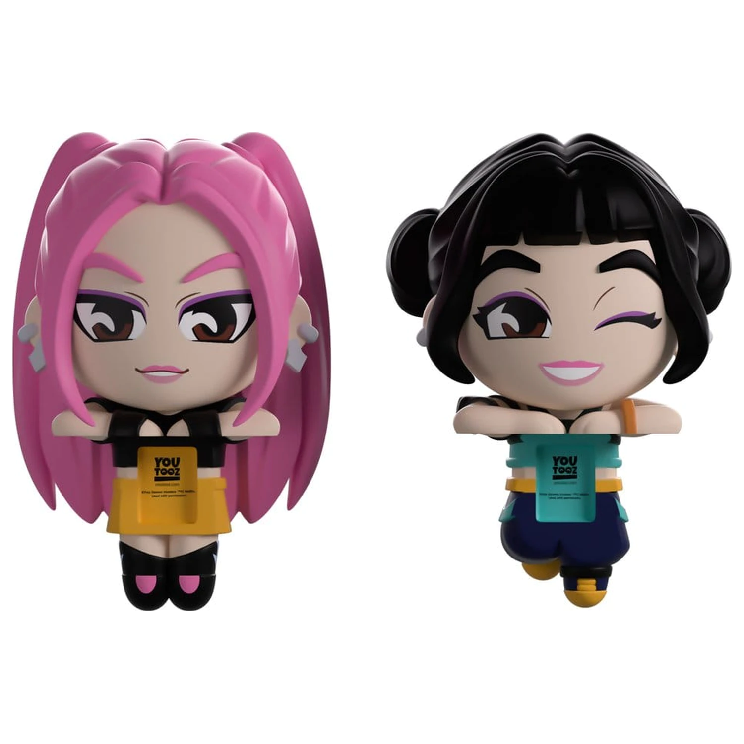 KPop Demon Hunters Vinyl Figuren Mira & Zoey Monitor Buddiez 6 cm Produktfoto
