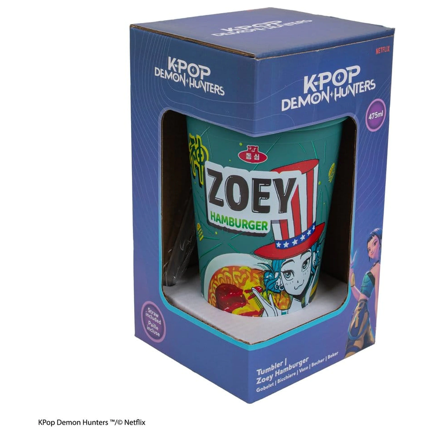 KPop Demon Hunters Becher Zoey Hamburger Produktfoto