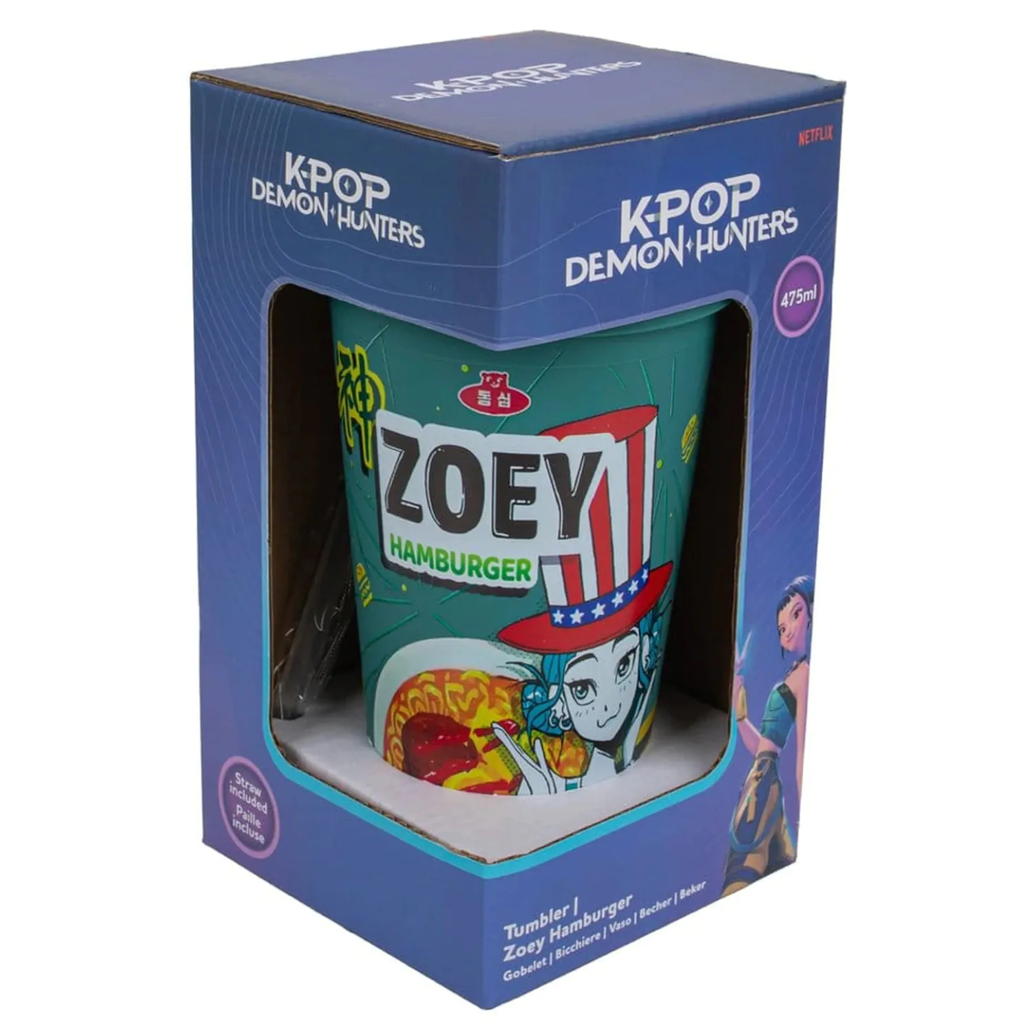 KPop Demon Hunters Becher Zoey Hamburger Produktfoto