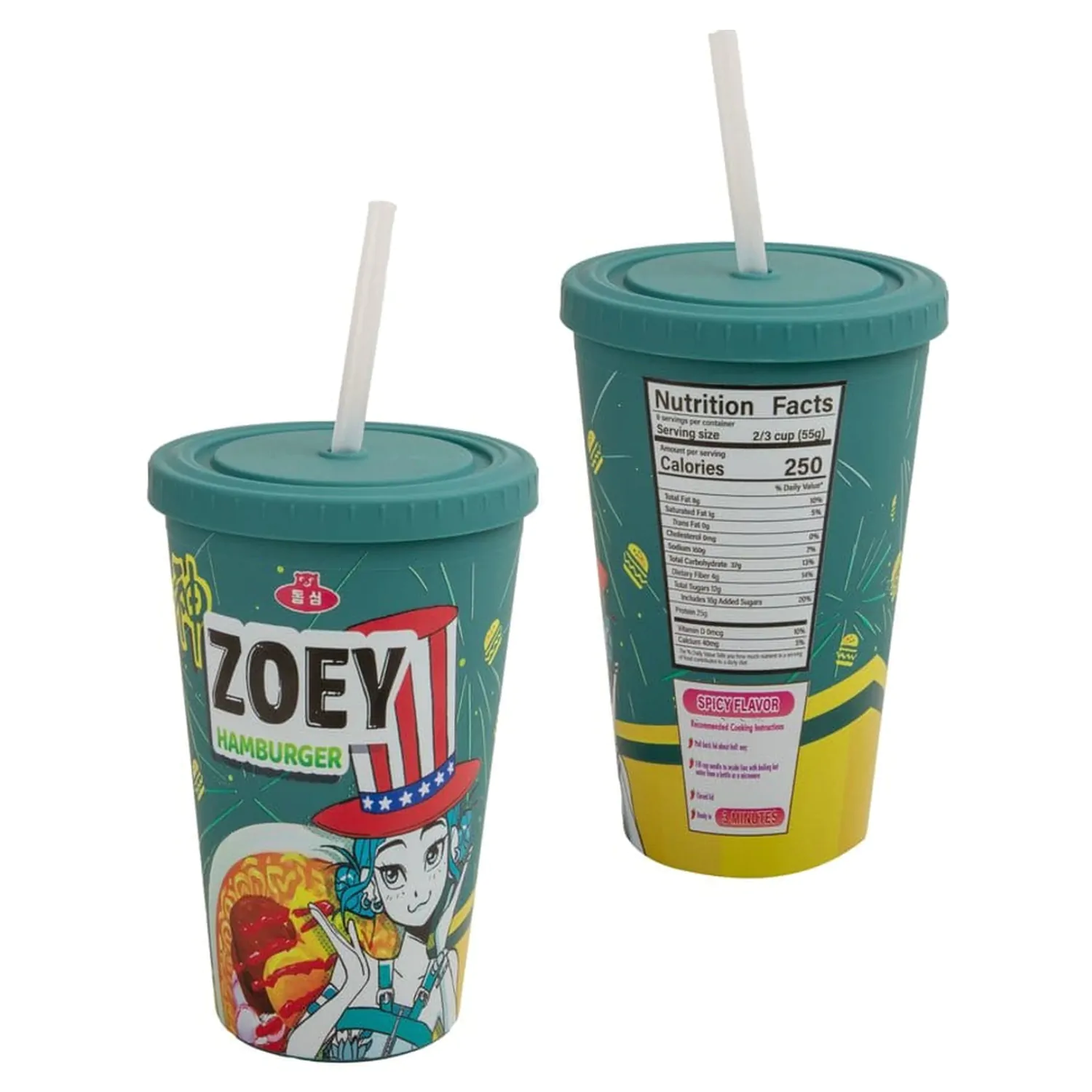 KPop Demon Hunters Becher Zoey Hamburger Produktfoto