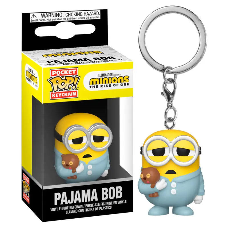 Minions II Pocket POP! Vinyl Schlüsselanhänger Schlafanzug Bob 4 cm Produktfoto